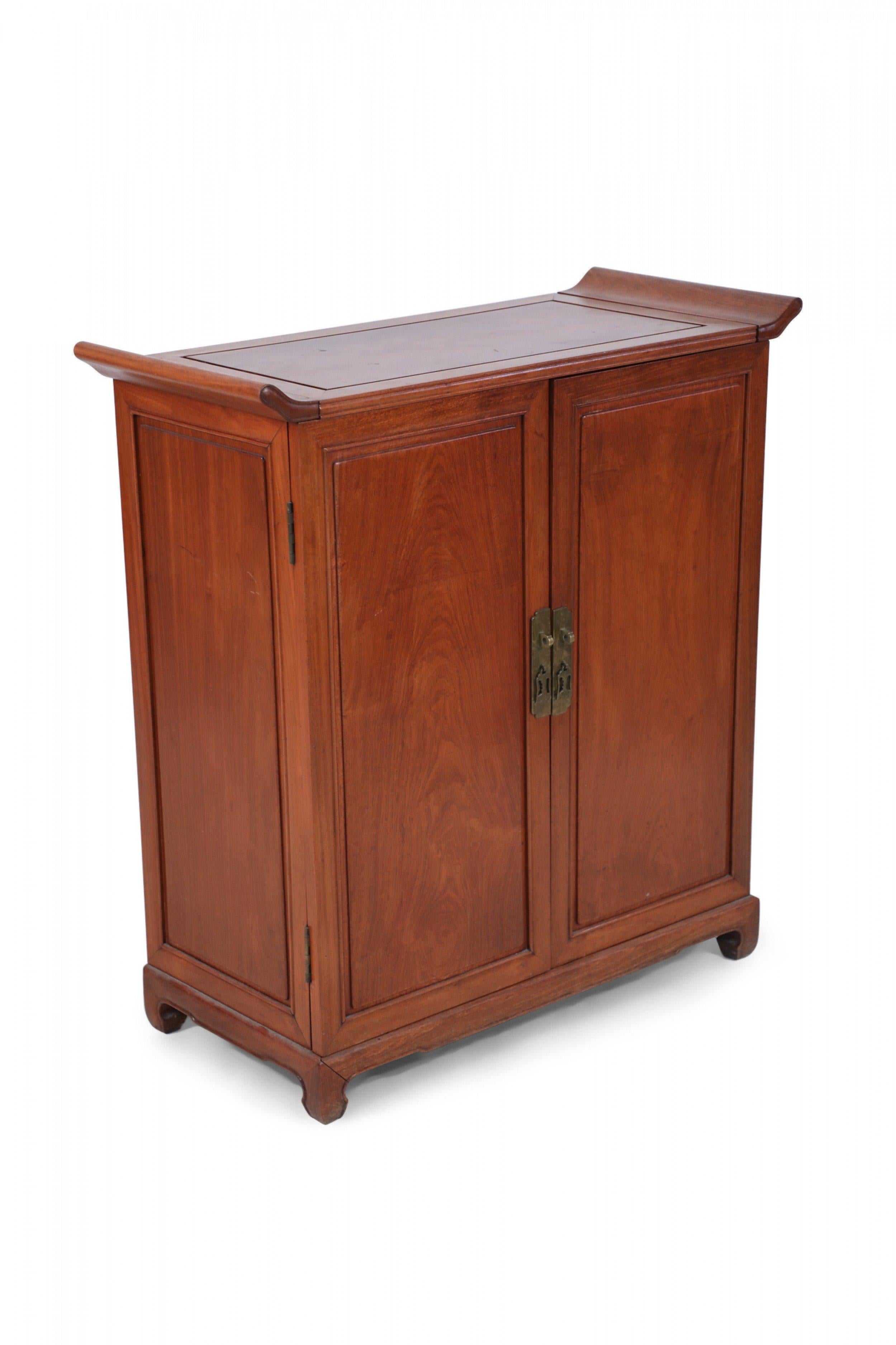 Chinese Hardwood Bar Cabinet with Shou Carvings For Sale 2