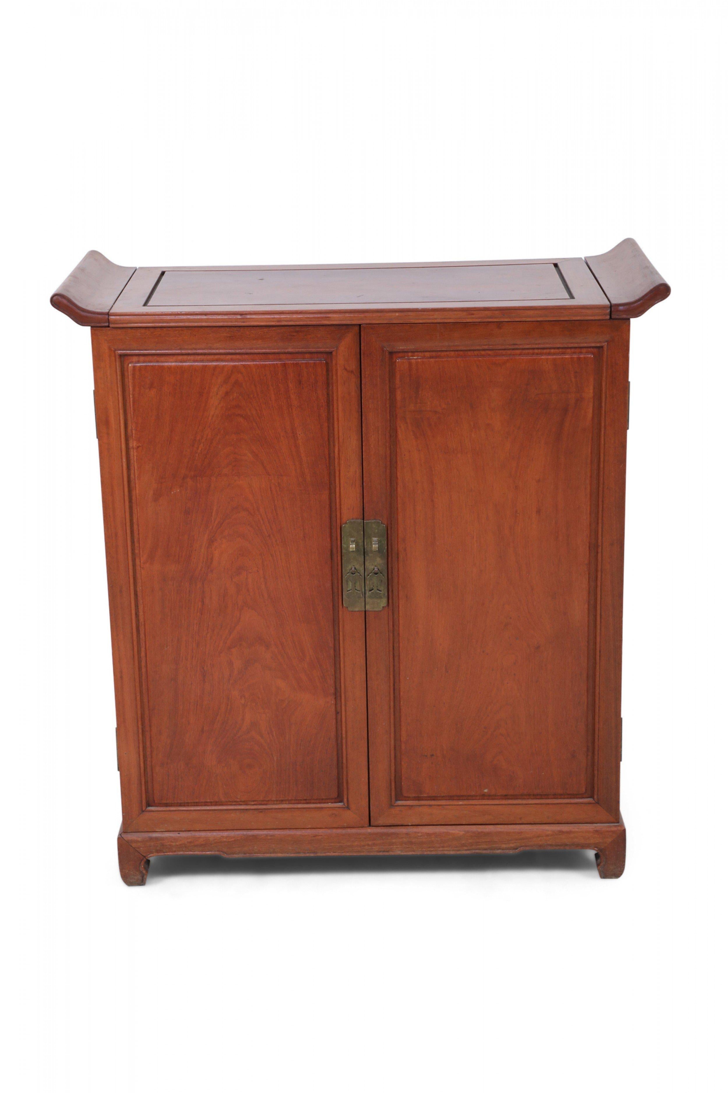 Chinese Hardwood Bar Cabinet with Shou Carvings For Sale 3