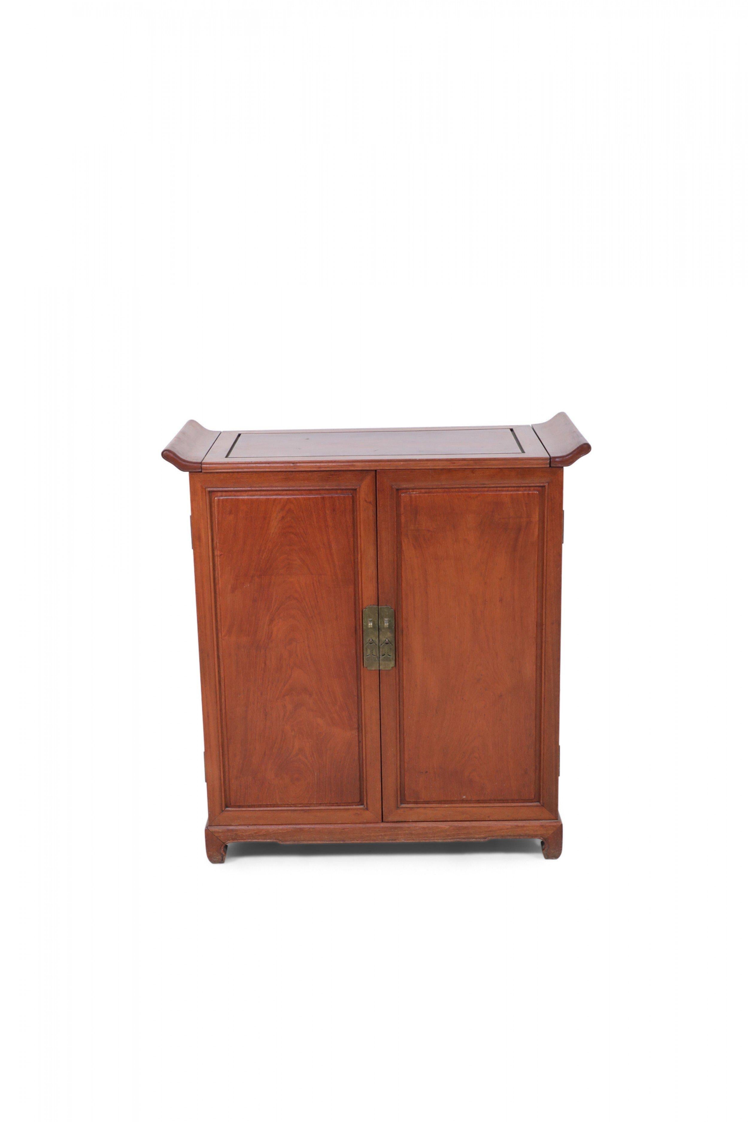 Chinese Hardwood Bar Cabinet with Shou Carvings For Sale 4