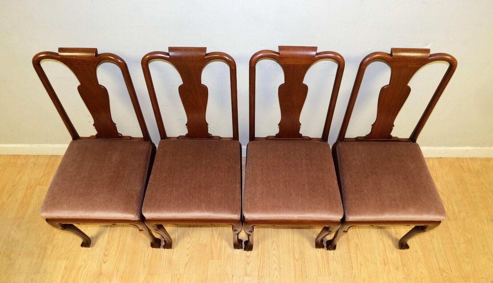 Hand-Crafted Chinese Hardwood Drop Leaf Dining Table Claw & Ball Feet Set of Eight Chairs