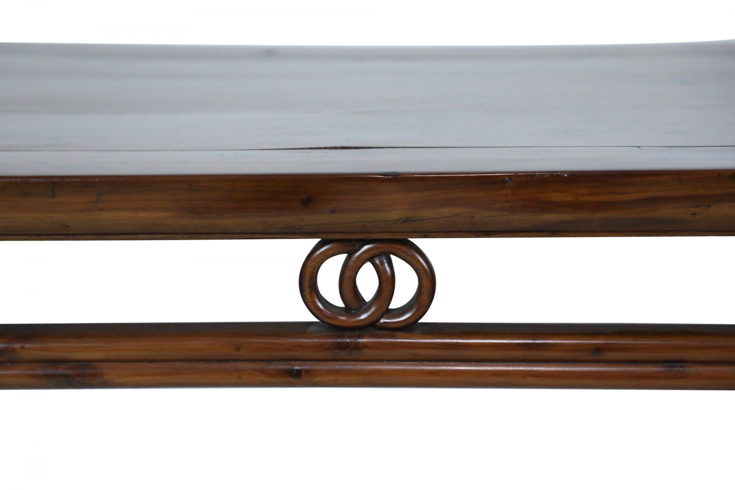 Hand-Crafted Chinese hardwood Long Rectangular Console Table For Sale