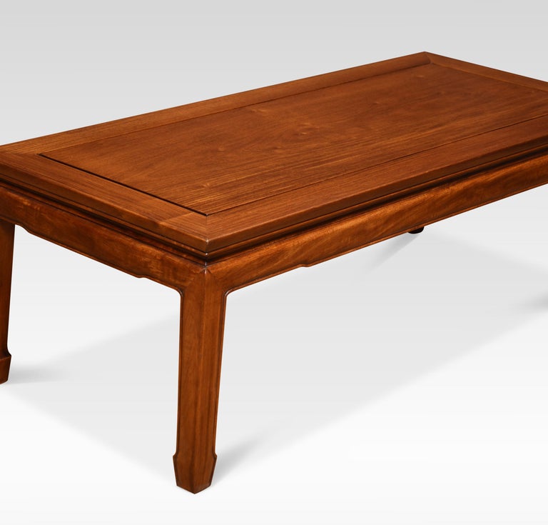 20th Century Chinese Hardwood Low Coffee Table For Sale