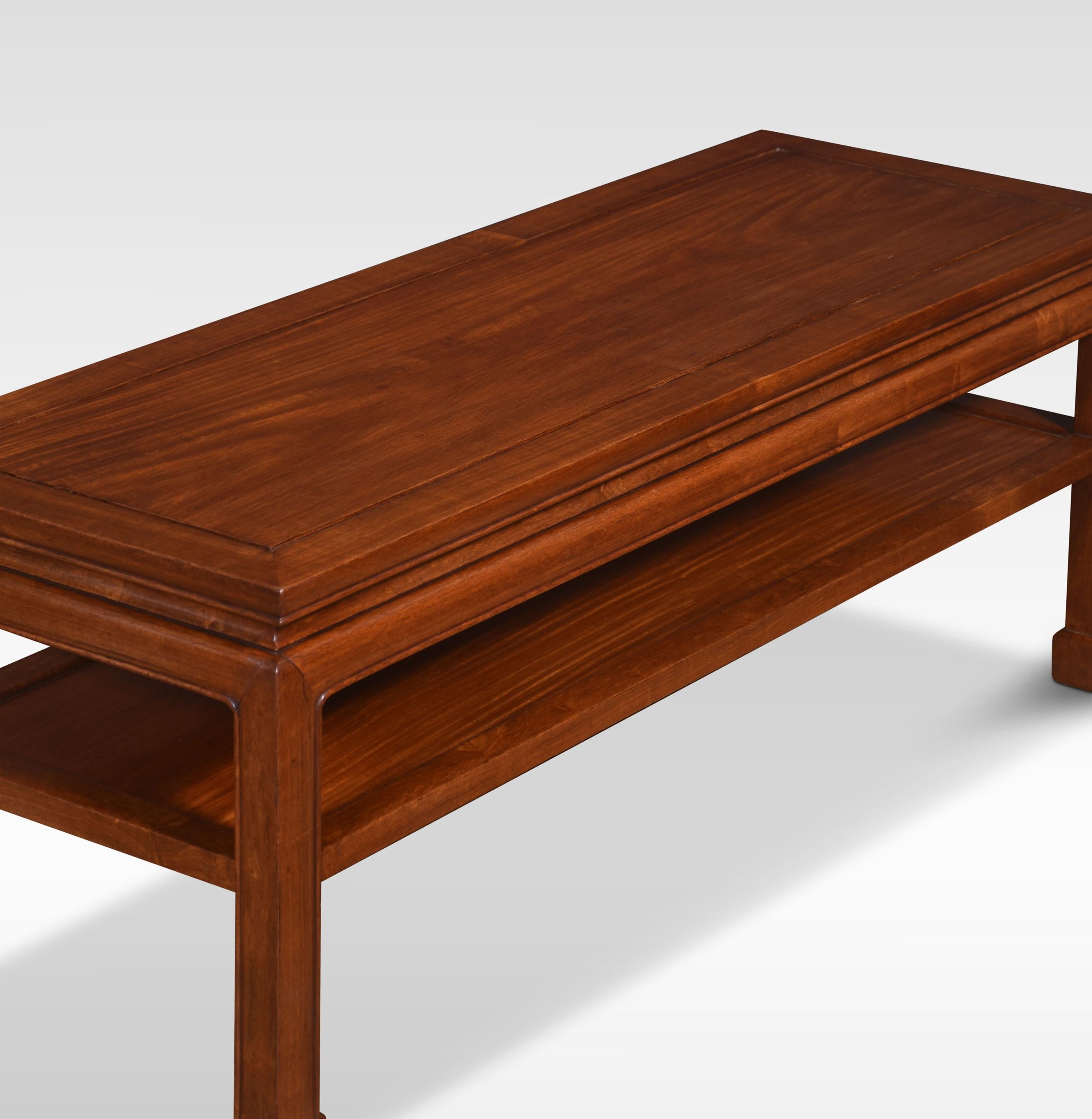 Wood Chinese hardwood low coffee table For Sale