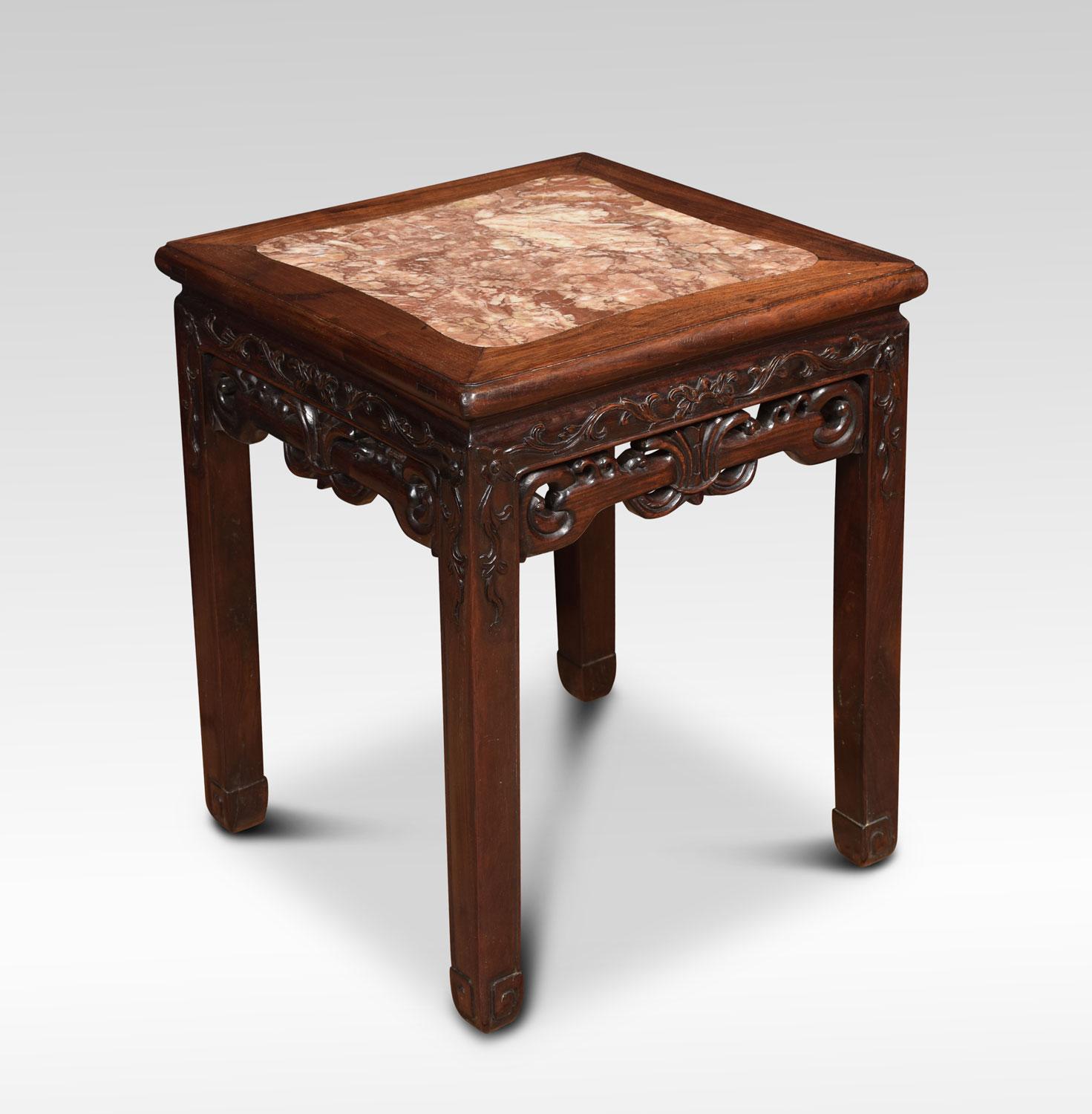 Chinese Hardwood Occasional Table In Good Condition In Cheshire, GB