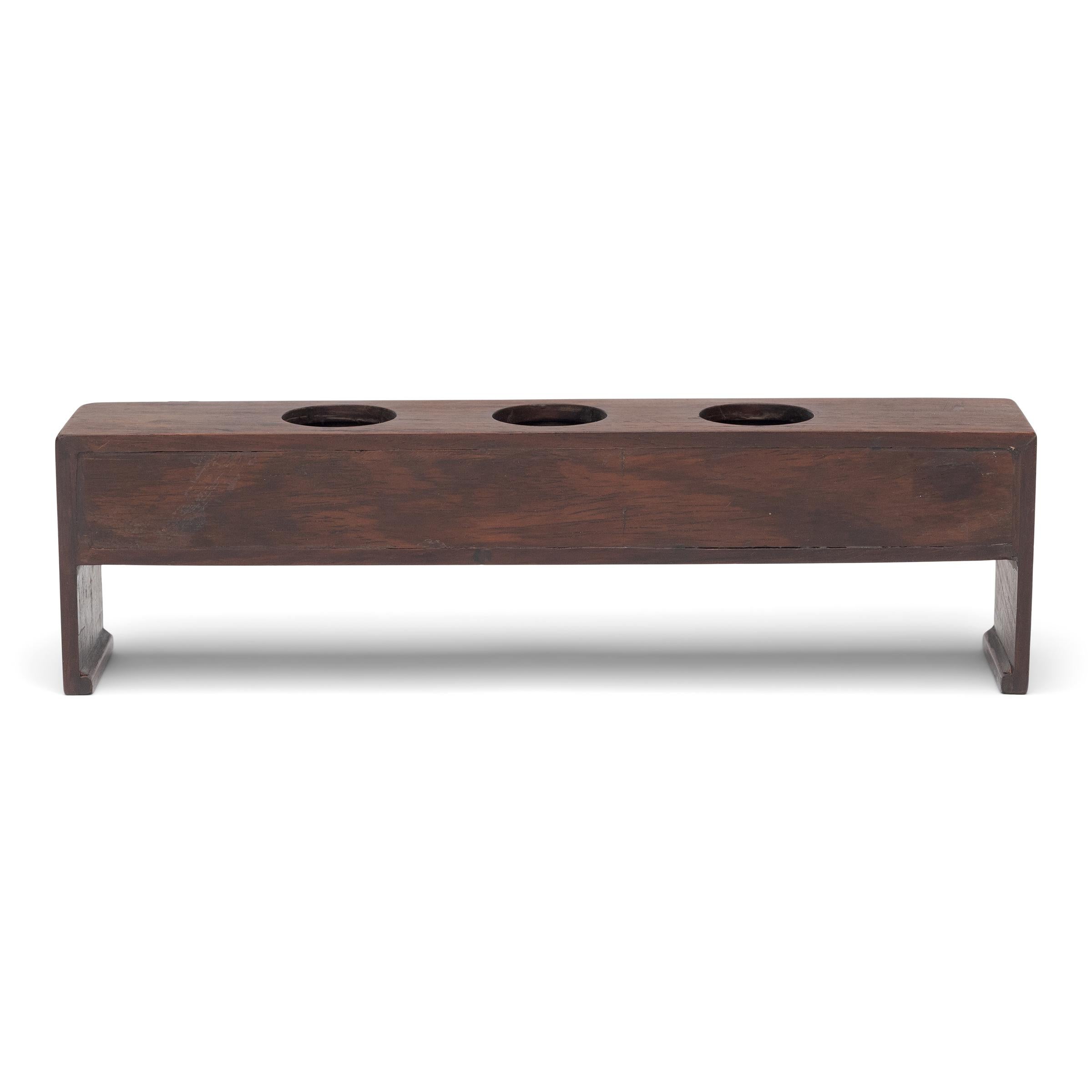 Qing Chinese Hardwood Opium Bowl Stand, c. 1900 For Sale