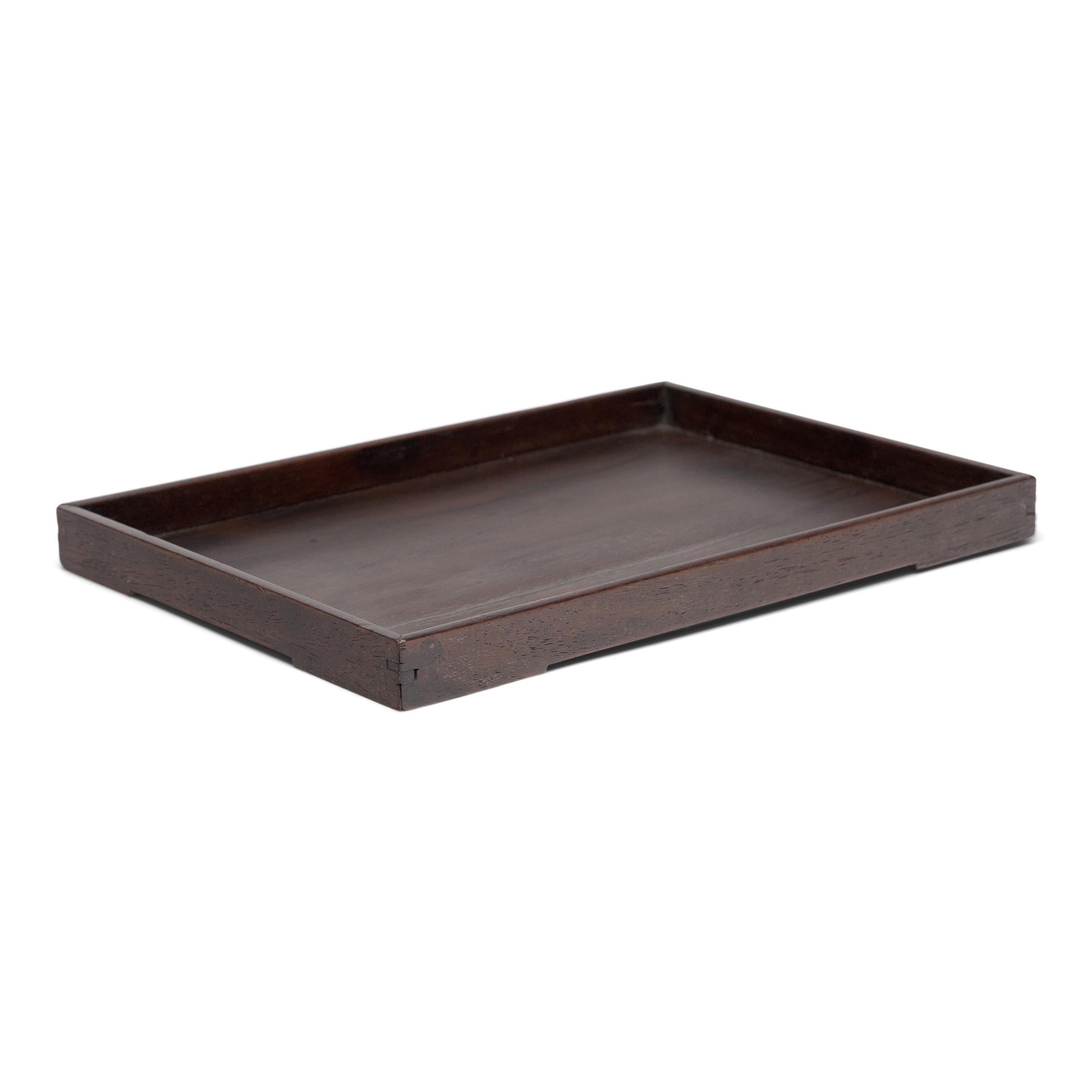 Bandeja de opio de madera dura china, c. 1850 Minimalista en venta