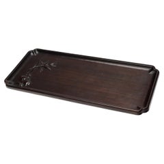 Chinese Hardwood Orchid Tray, c. 1900