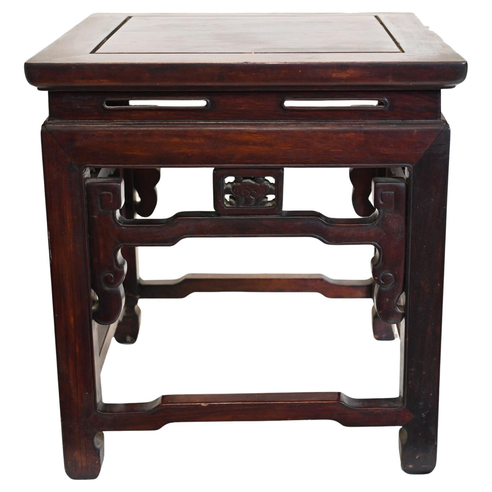 Chinese Hardwood Pedestal Stand Table 1930