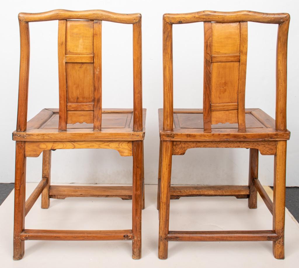 Chinese Export Chinese Hardwood Side Chairs, Pair For Sale