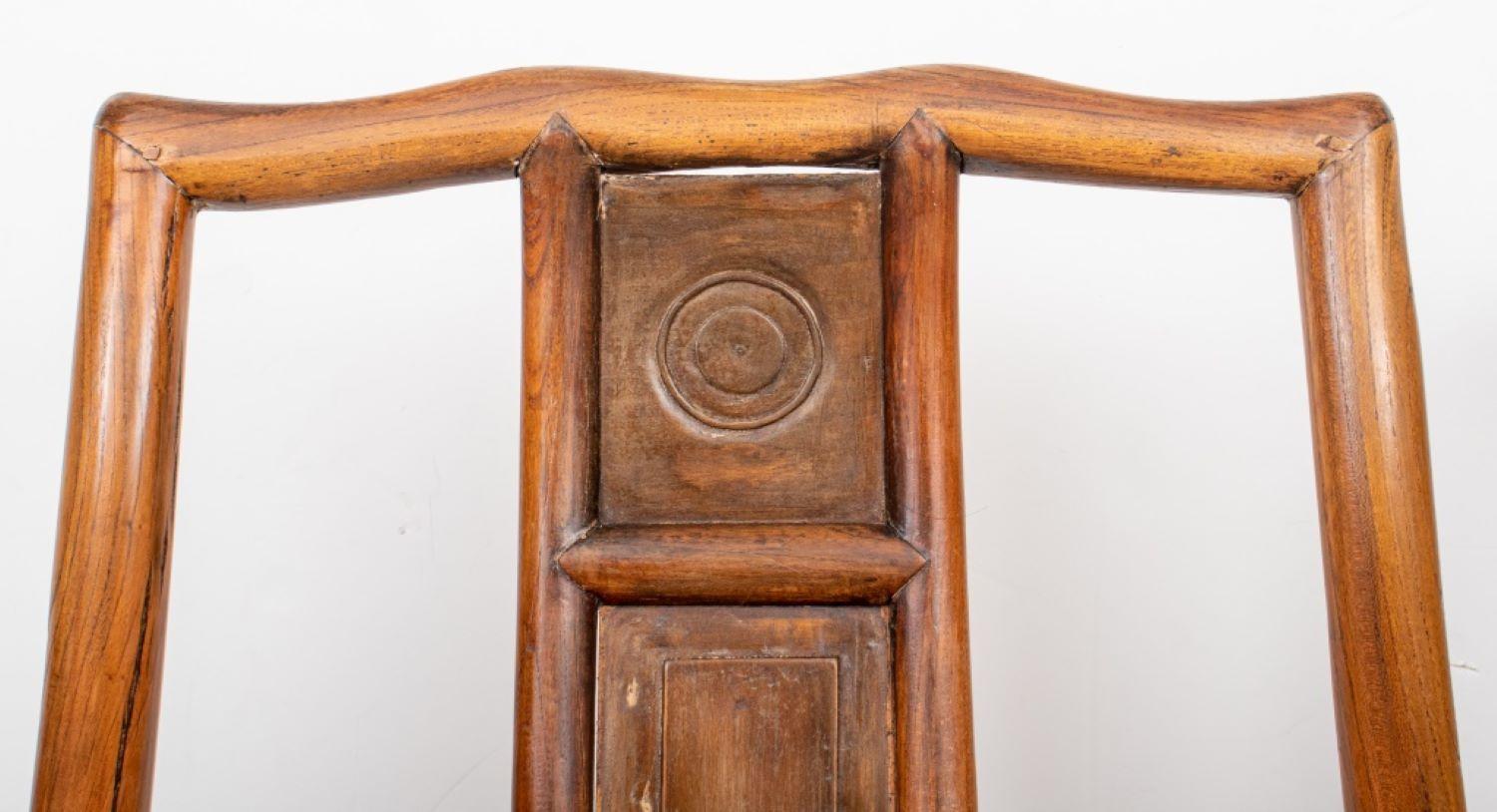 19th Century Chinese Hardwood Side Chairs, Pair For Sale