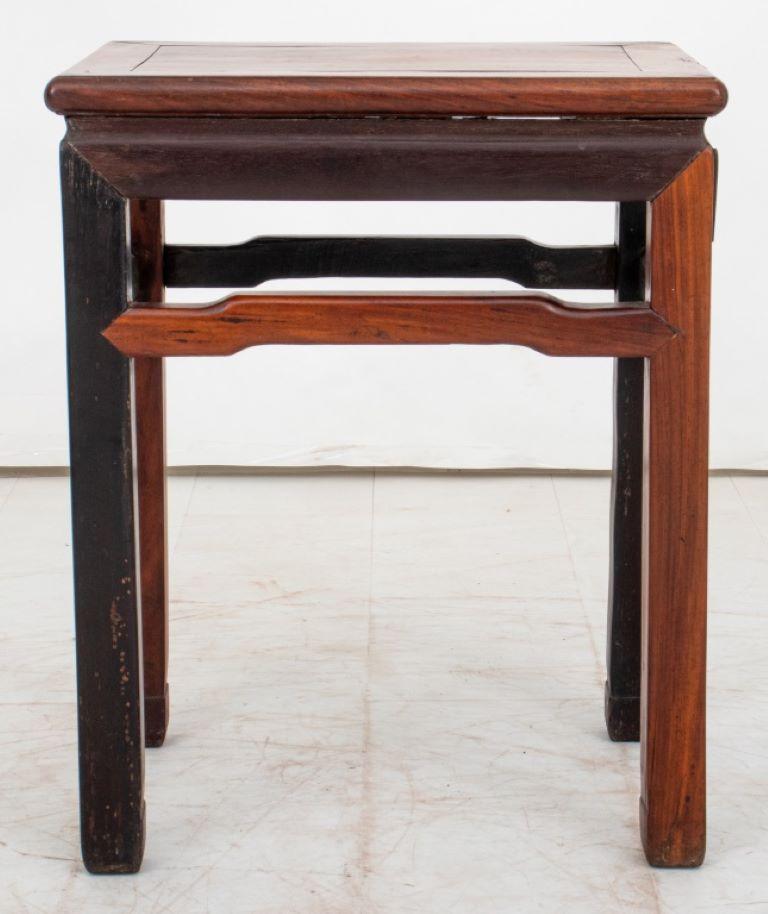 Chinese hardwood table, possibly hongmu or zitan, figured in the 19th century manner and of rectangular outline. Provenance: Removed from the Fifth Avenue residence of the MacArthur Family.

Dealer: S138XX
