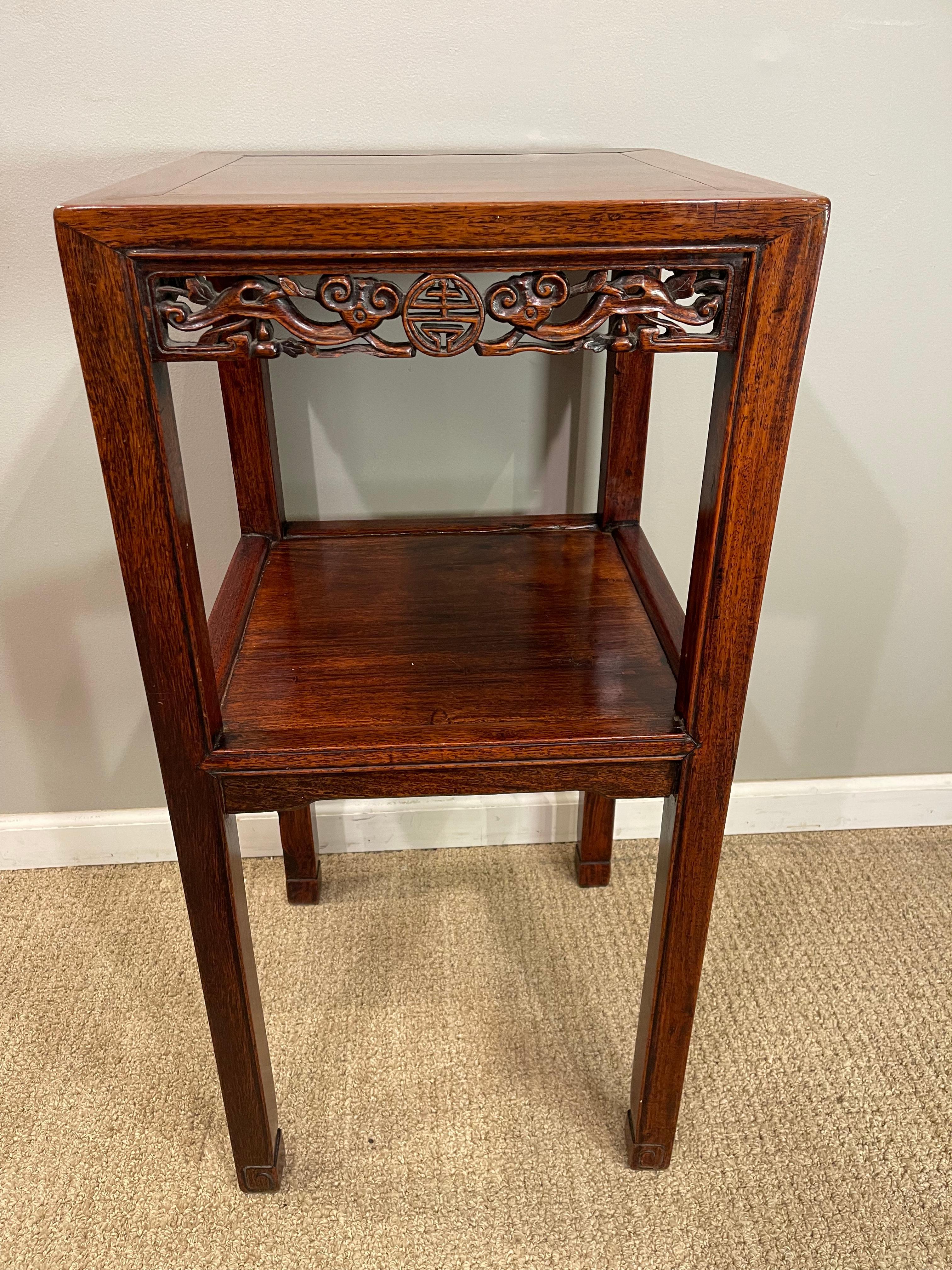 Chinese Hardwood 'Hungmu' Tea Table, Late 19th Century / Early 20th Century For Sale 4