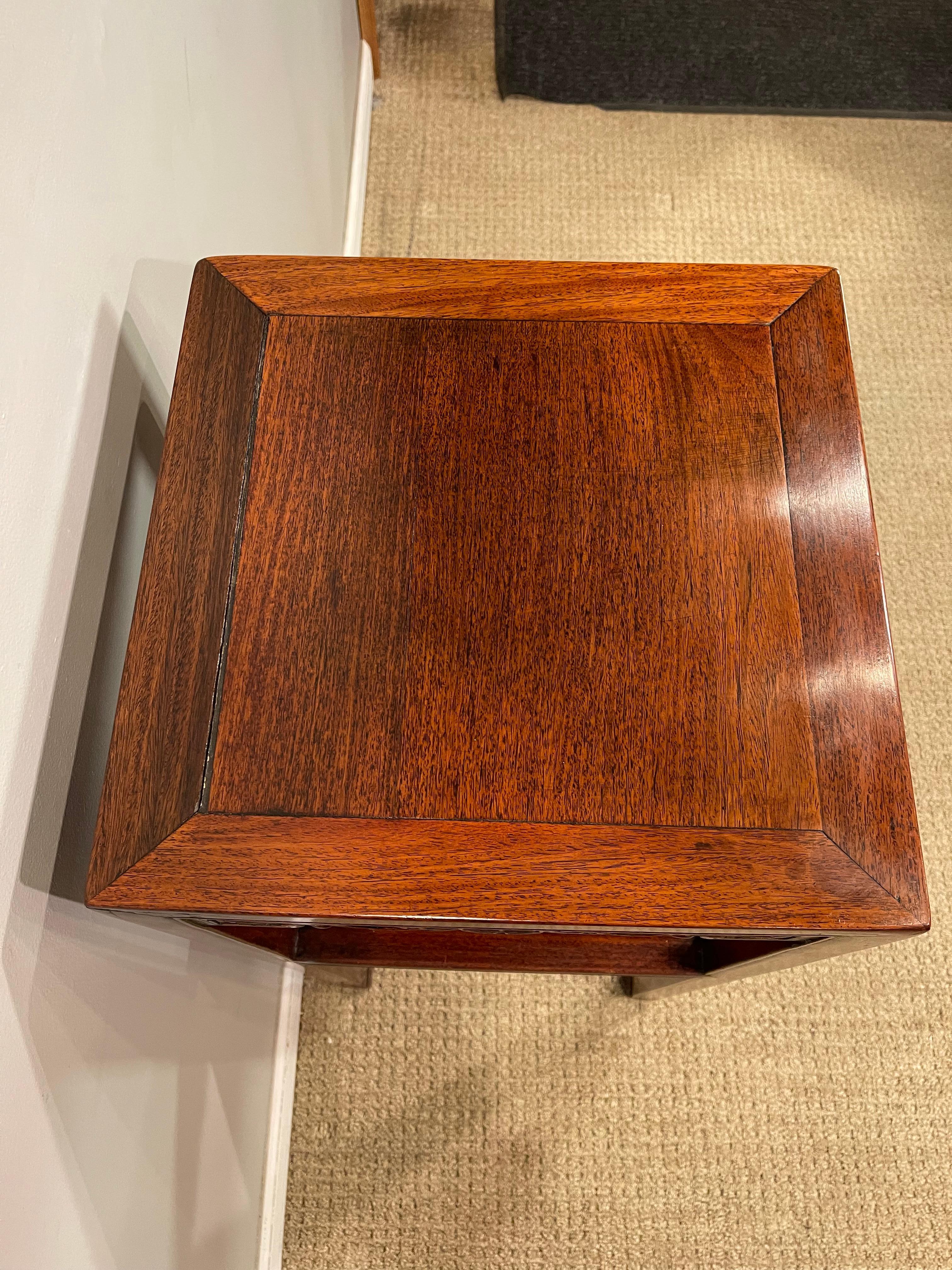 Chinese Hardwood 'Hungmu' Tea Table, Late 19th Century / Early 20th Century For Sale 6