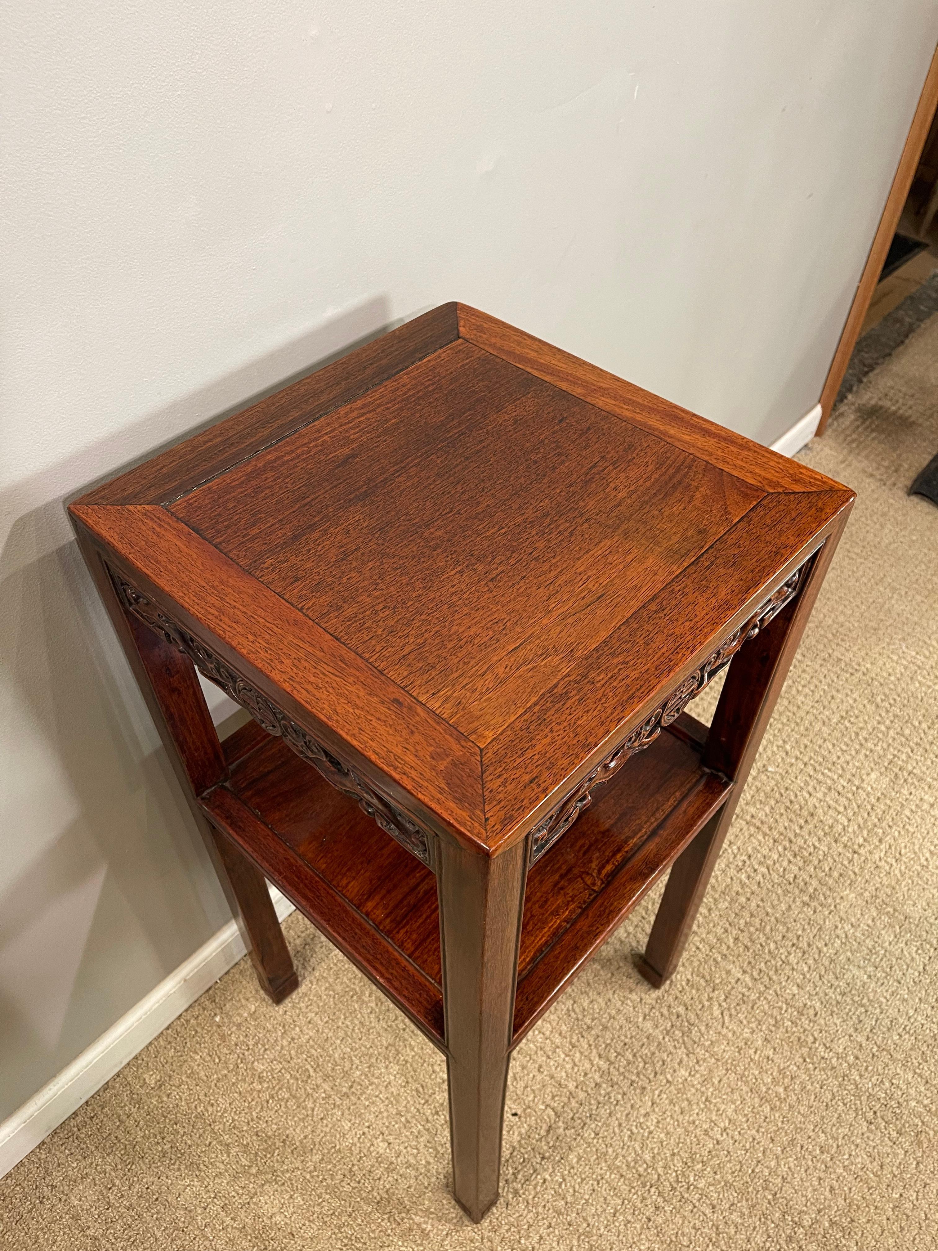 Chinese Hardwood 'Hungmu' Tea Table, Late 19th Century / Early 20th Century For Sale 5