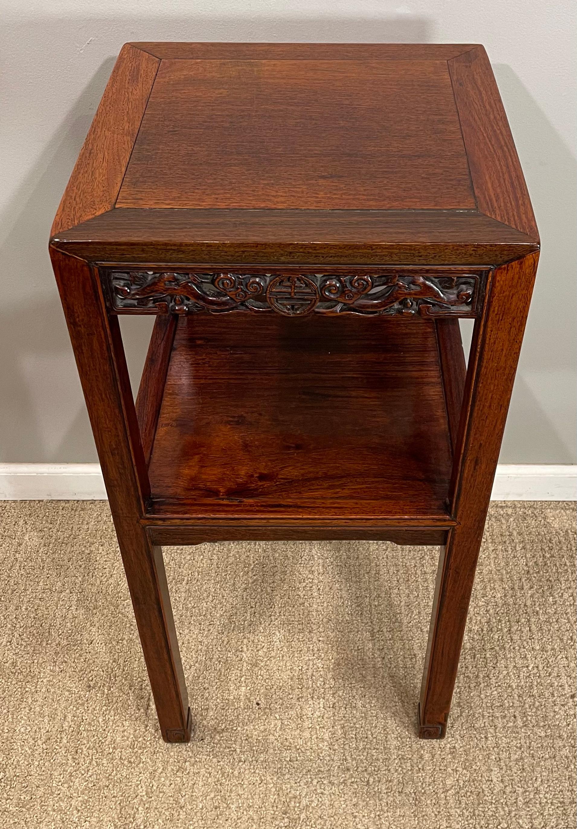 Wood Chinese Hardwood 'Hungmu' Tea Table, Late 19th Century / Early 20th Century For Sale