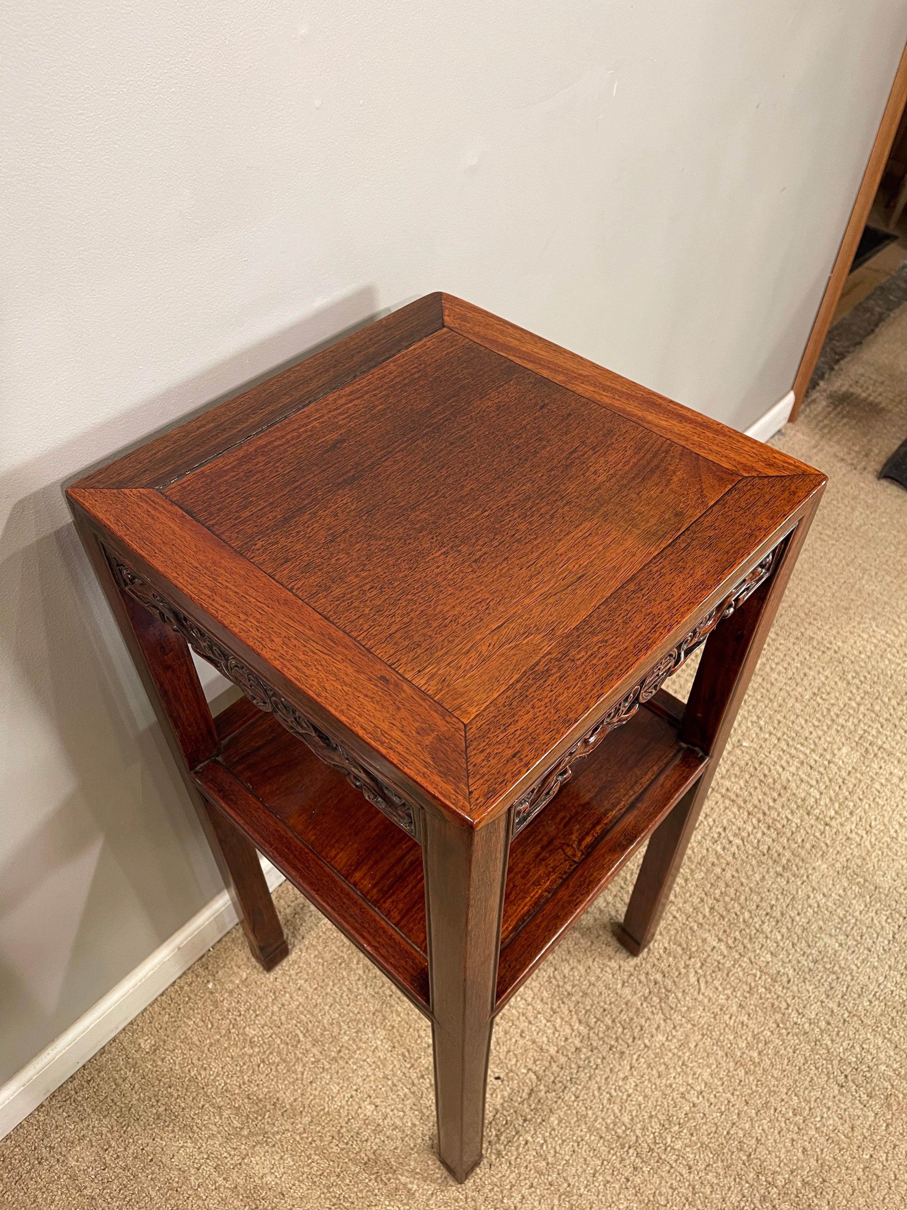 Chinese Hardwood 'Hungmu' Tea Table, Late 19th Century / Early 20th Century 3