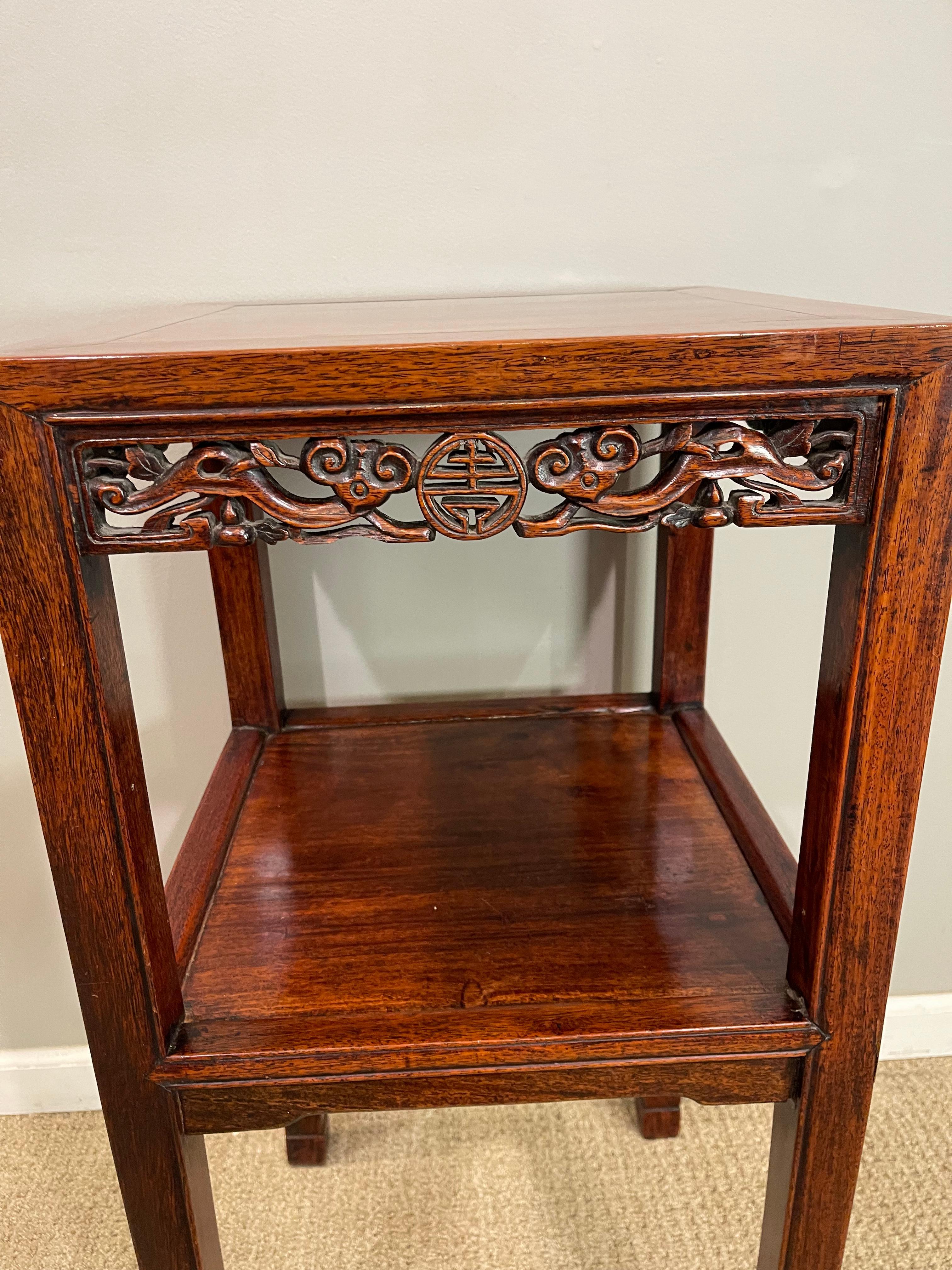 Wood Chinese Hardwood 'Hungmu' Tea Table, Late 19th Century / Early 20th Century For Sale