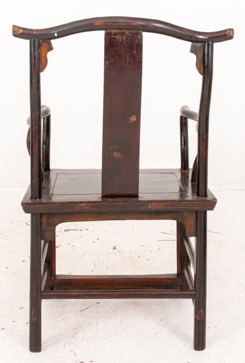 Chinese Hardwood Yoke-Back Arm Chair 1