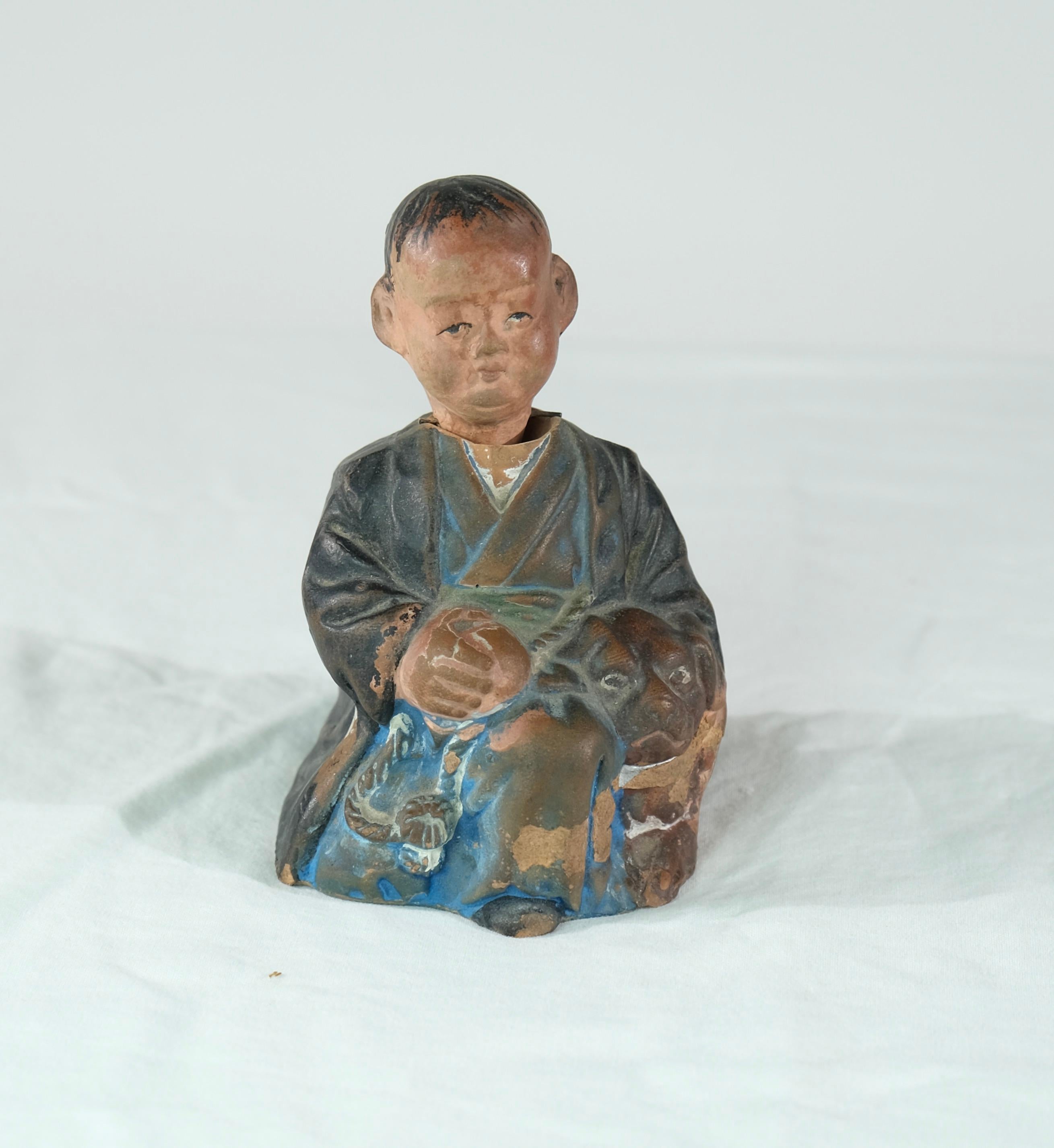 20th Century Chinese Head Doll, Early 20th C For Sale
