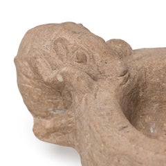 Chinese Herbal Stone Mortar with Curious Rat, c. 1800