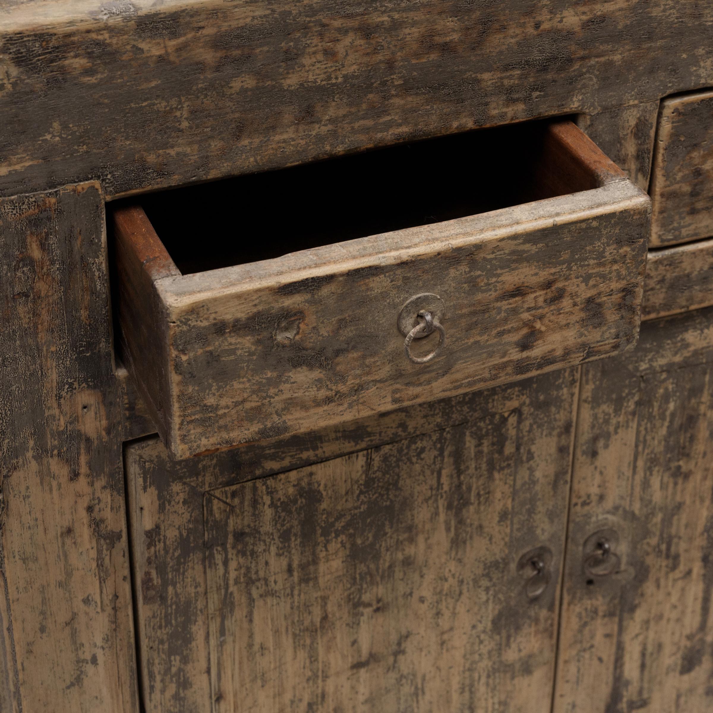 Pine Chinese Herdsman's Sideboard, c. 1900 For Sale