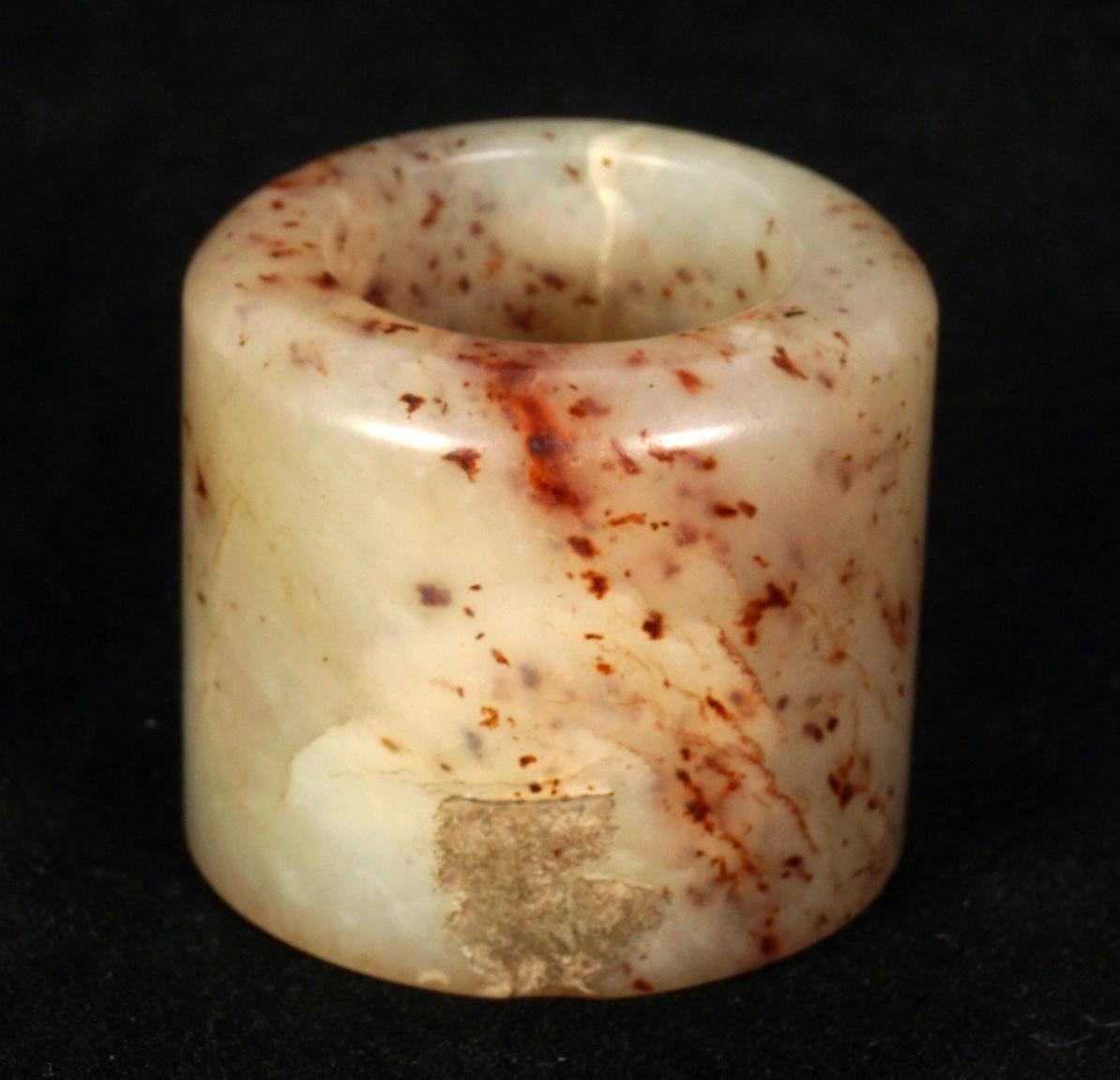 20th Century Chinese Hetian Jade Archers Ring For Sale