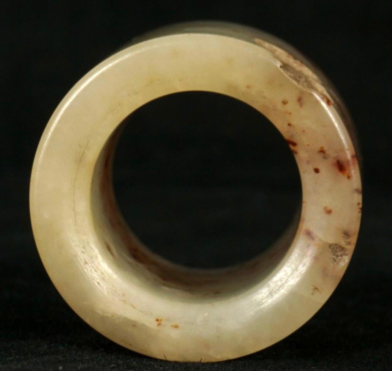 Chinese Hetian Jade Archers Ring For Sale 2