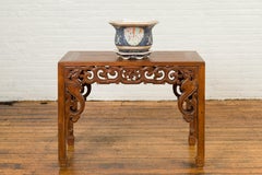 Chinese Hexagonal Planter with Hand Painted Courtyard Scenes Depicting Maidens