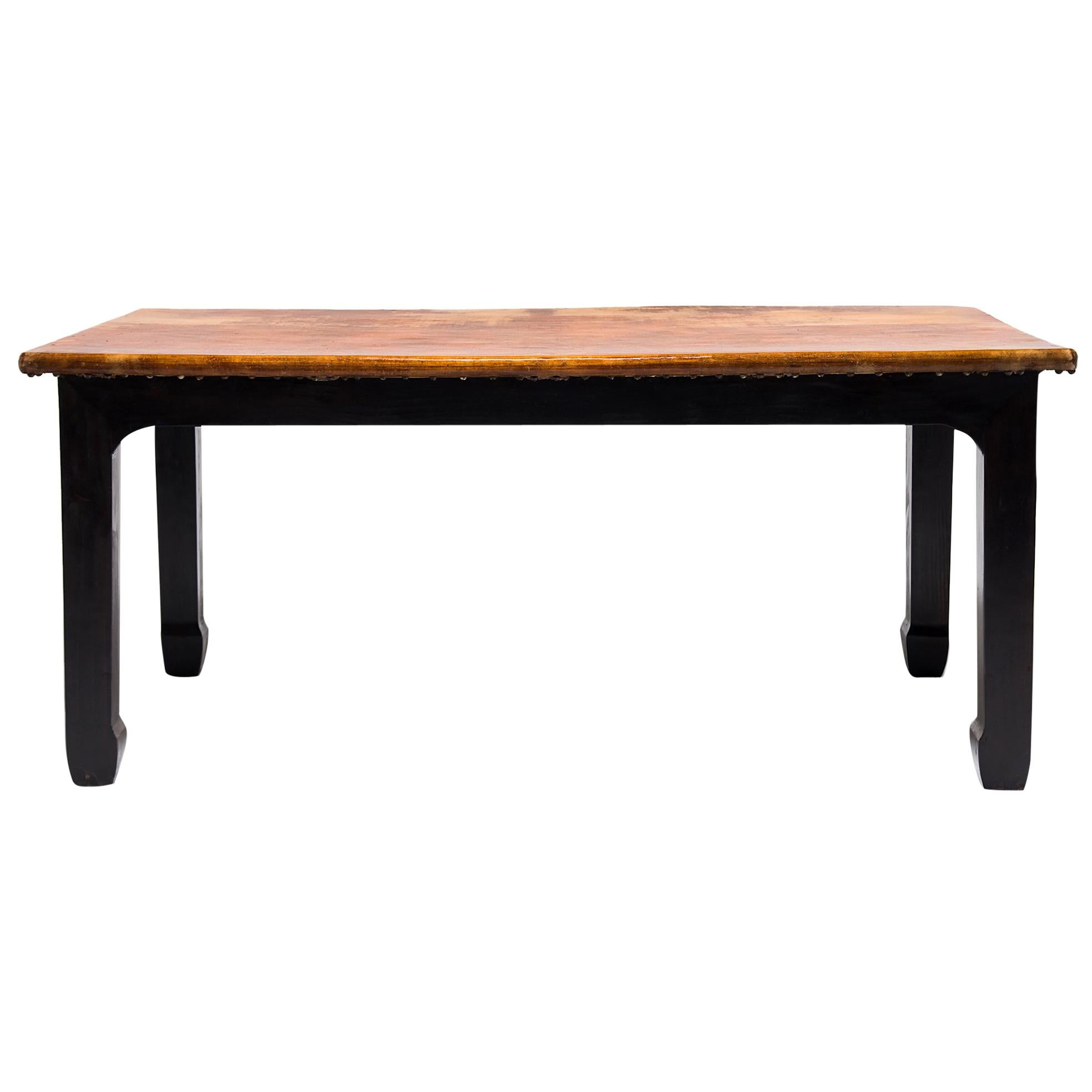 Chinese Hide Covered Artisan Table