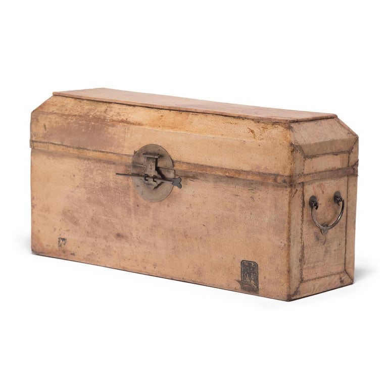Chinese Hide Document Box, c. 1850 In Good Condition For Sale In Chicago, IL