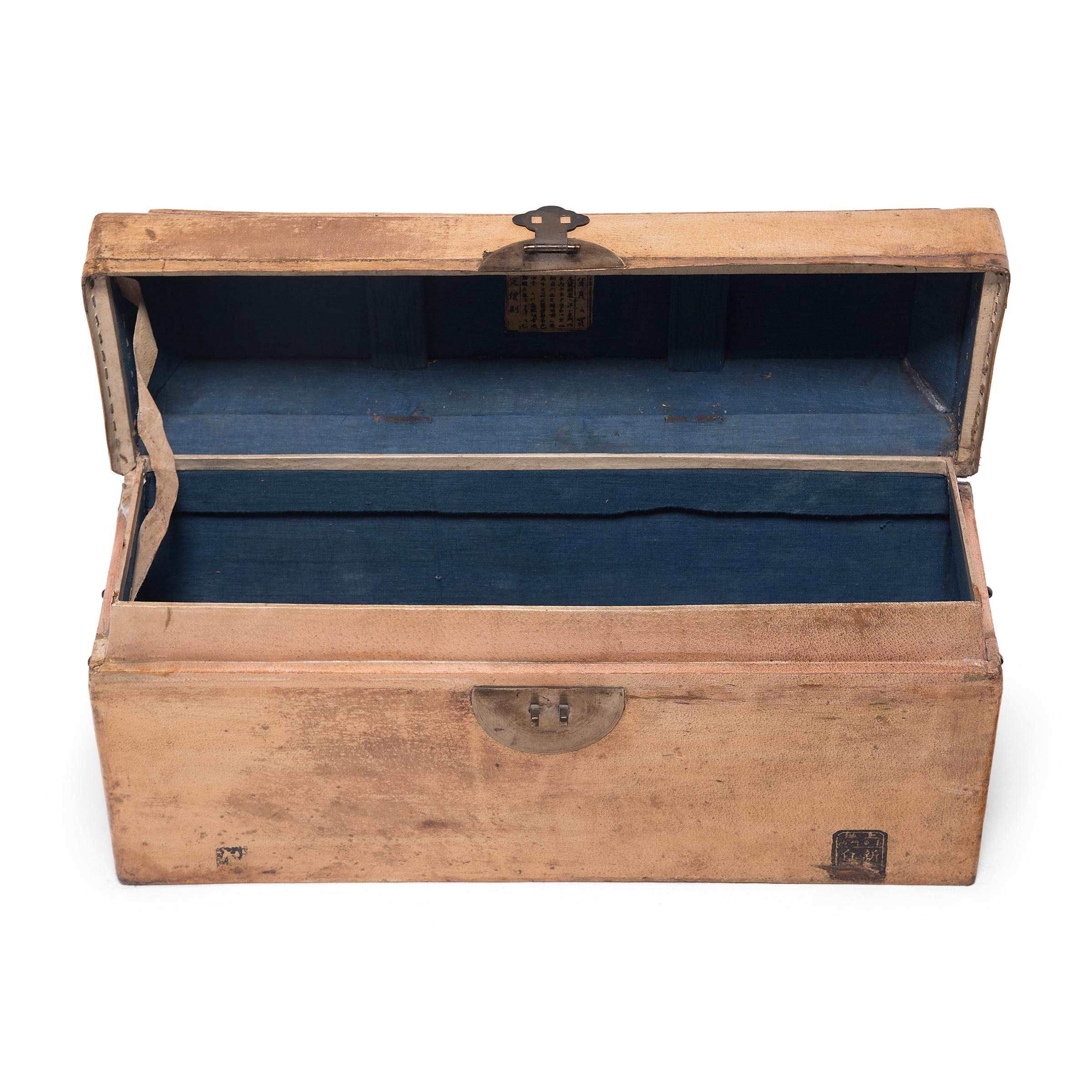 Chinese Hide Document Box, c. 1850 In Good Condition In Chicago, IL