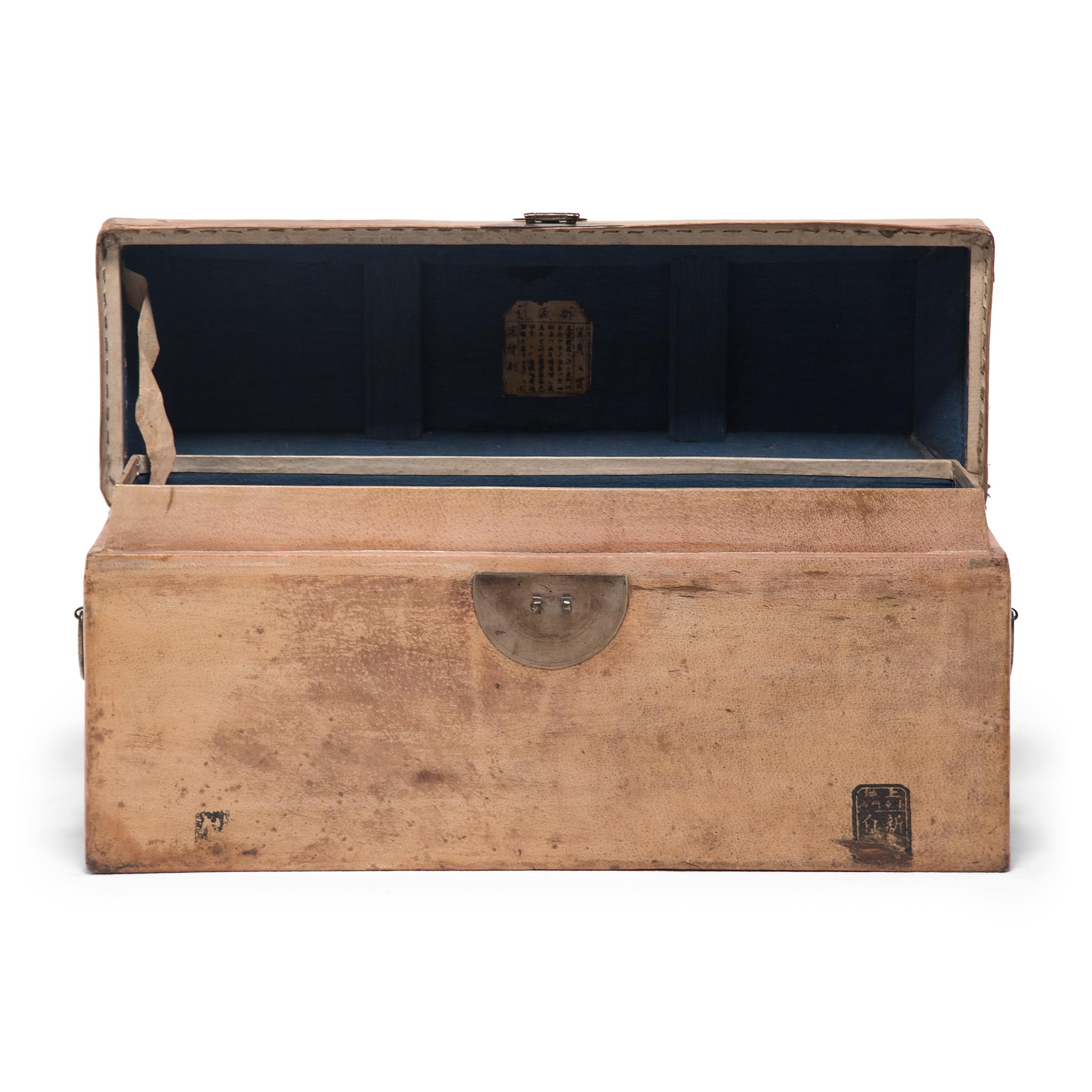 19th Century Chinese Hide Document Box, c. 1850