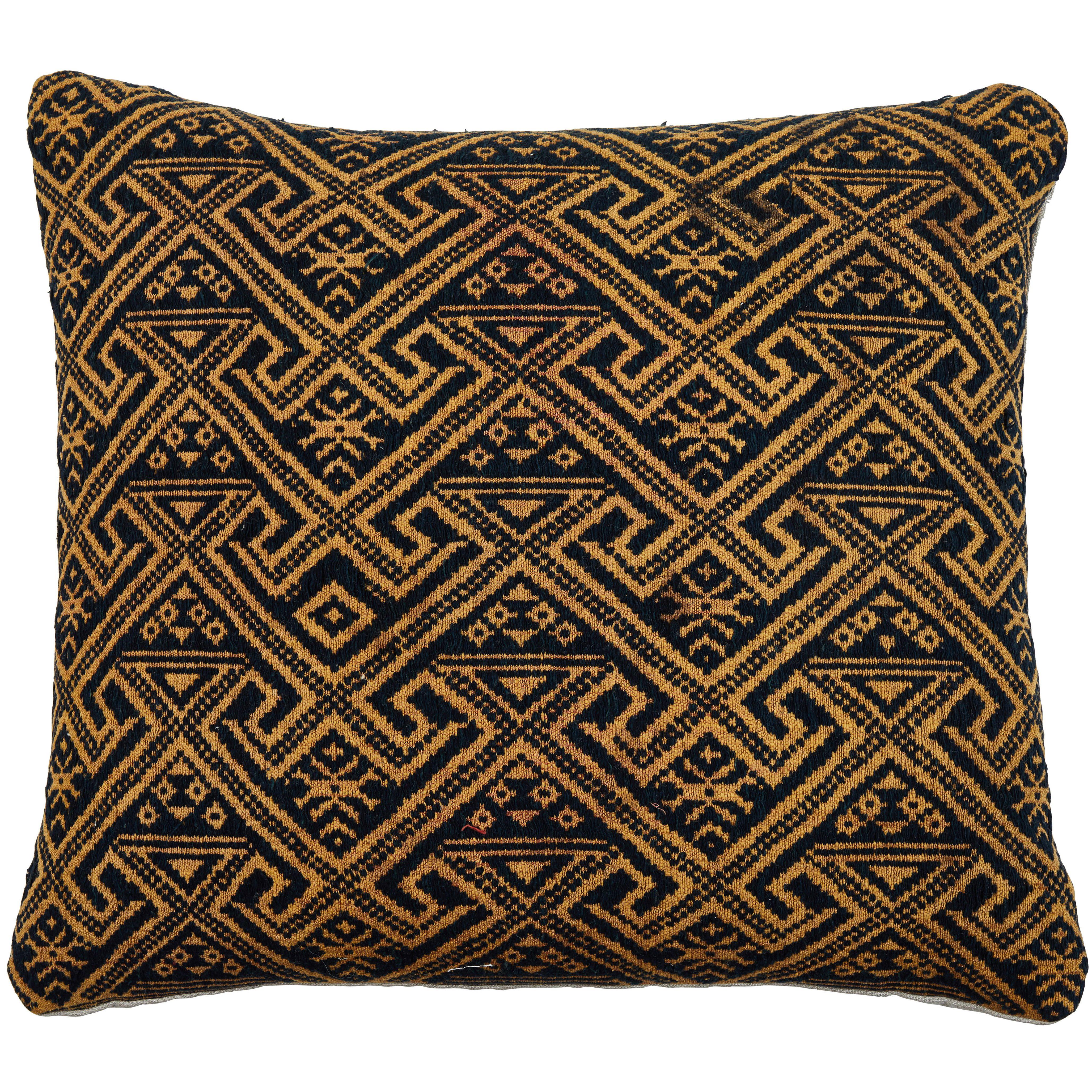 Chinese Hill Tribe Brocade Textile Pillow For Sale