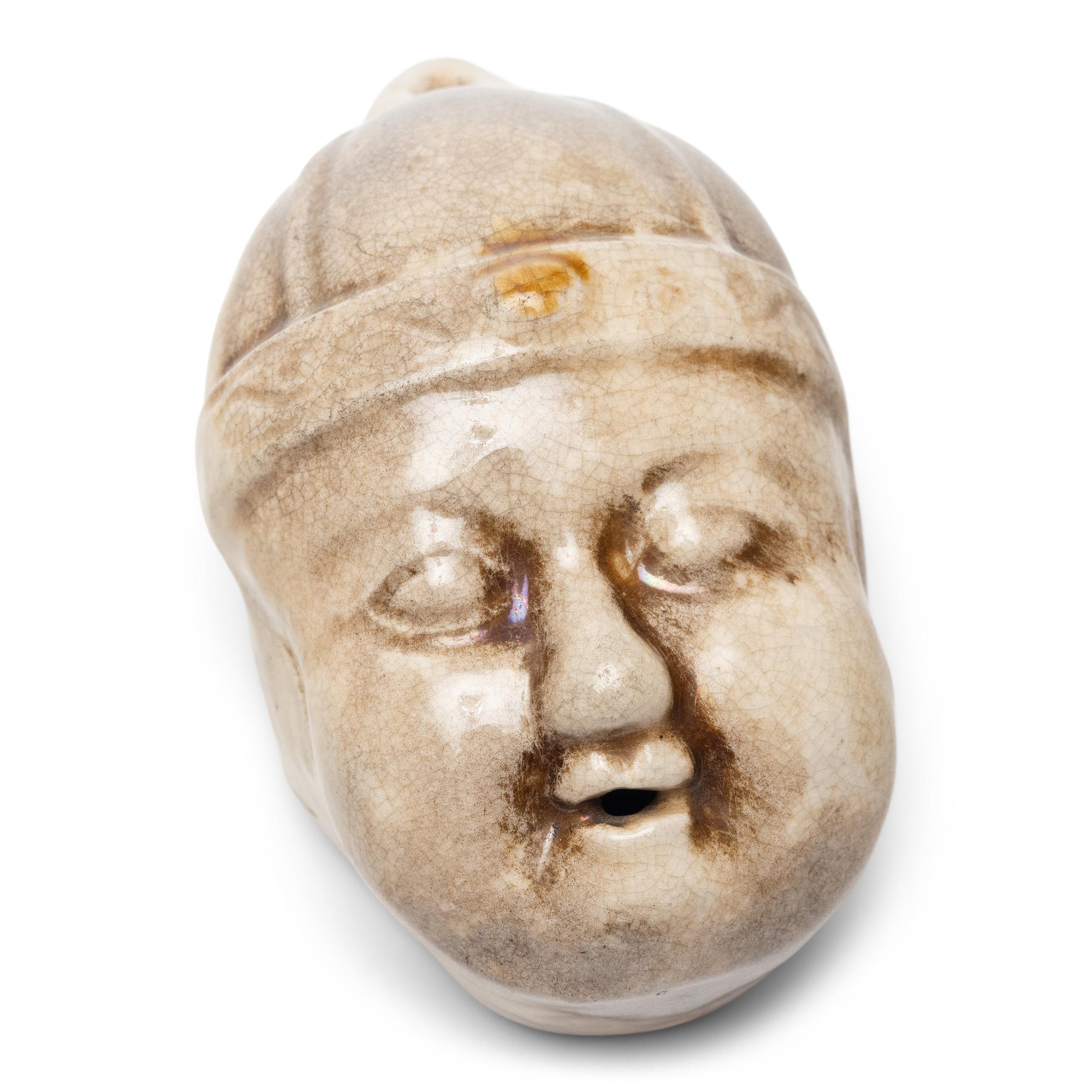 Chinesischer Ho Boy-Wassertropfenhocker, um 1900 (Glasiert) im Angebot