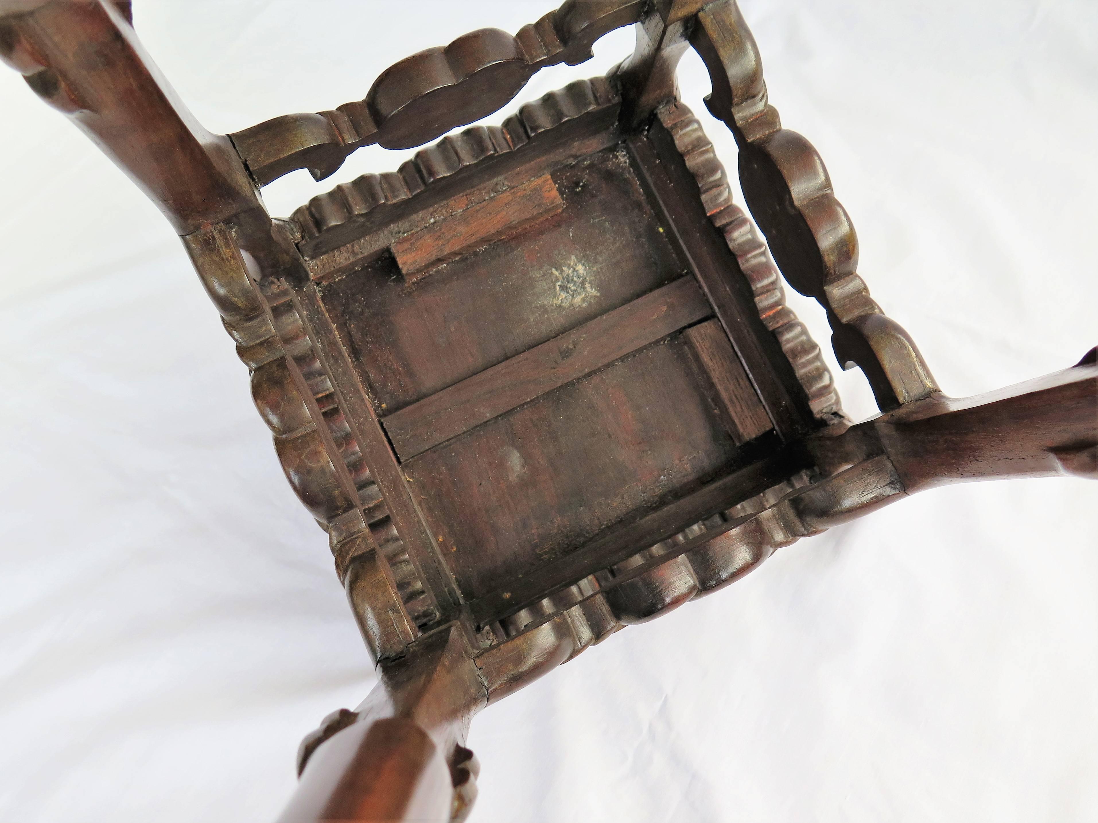 Chinese Hongmu Hardwood Stand or Side Table, 19th Century Qing 5
