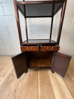 Chinesische Hongmu Stil Palisander Vitrine Étagère mit Messing Mond Hardware
