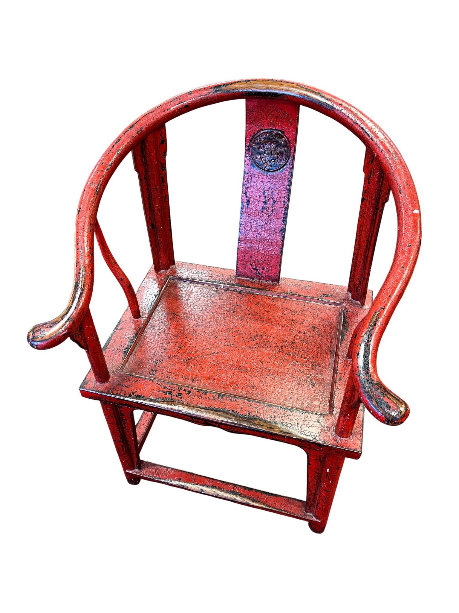 Cinese Poltrona cinese con schienale a ferro di cavallo (Quanyi) in vendita