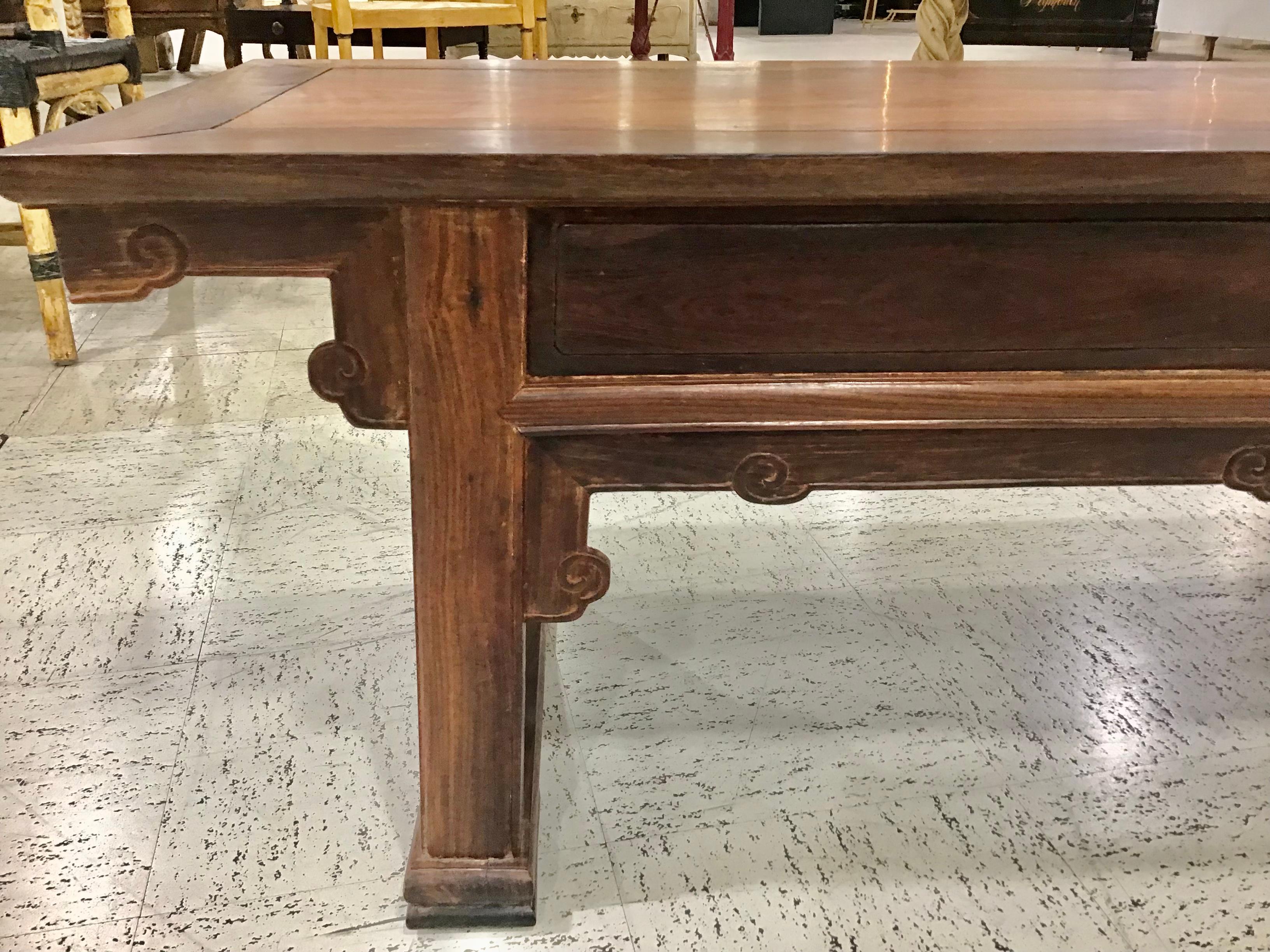 Chinese Huanghuali Hardwood Low Table with Drawers 3