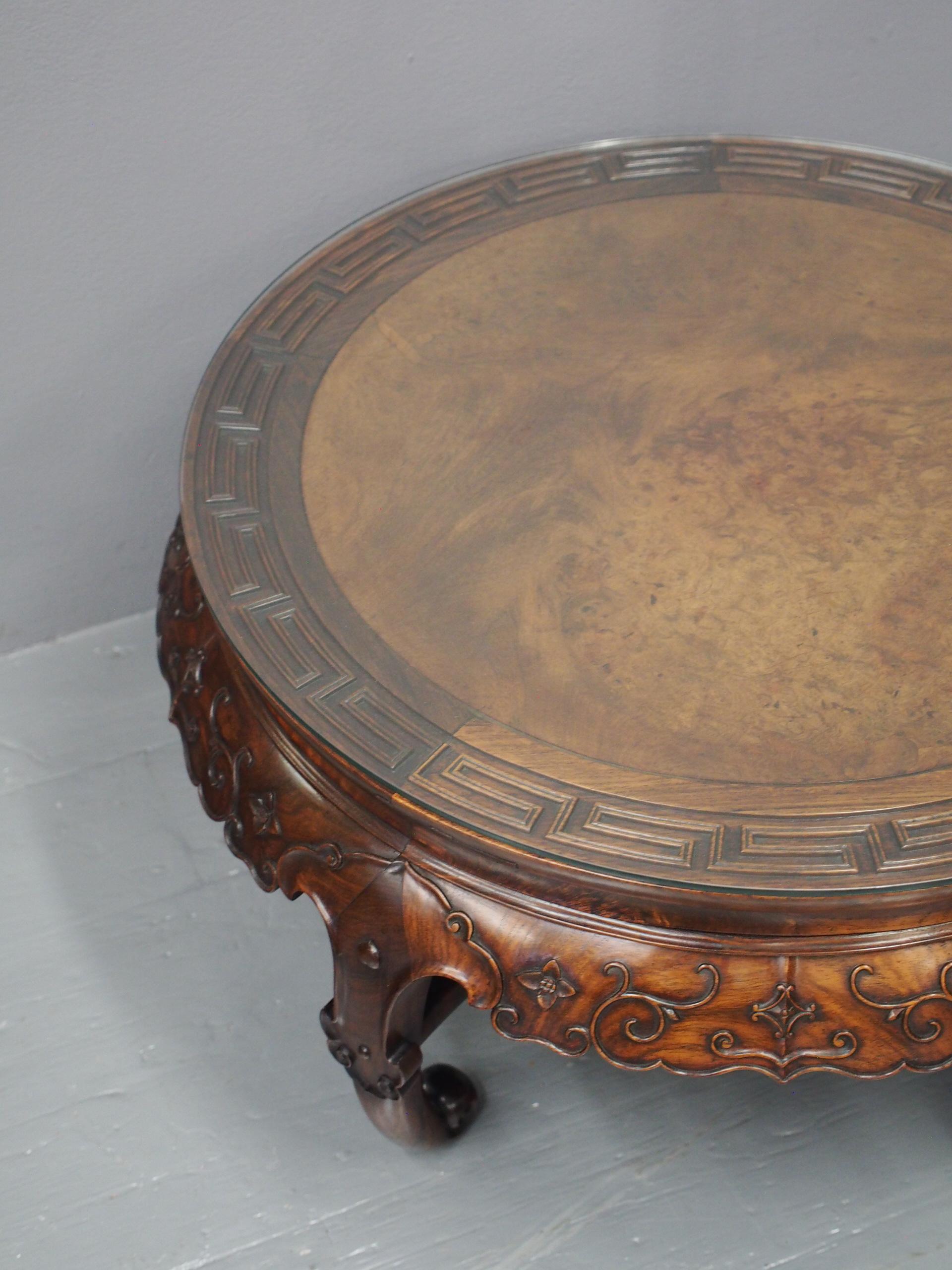 Chinese Huanghuali Low Circular Table  In Good Condition For Sale In Edinburgh, GB
