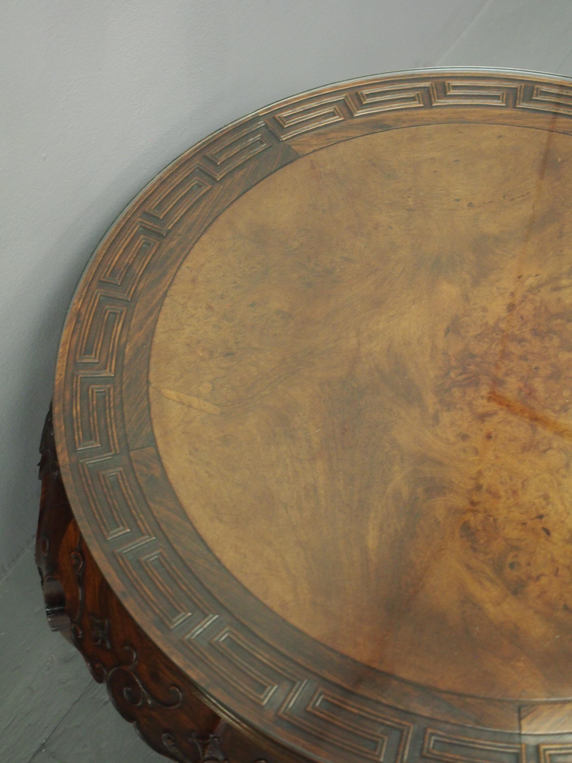 20th Century Chinese Huanghuali Low Circular Table  For Sale