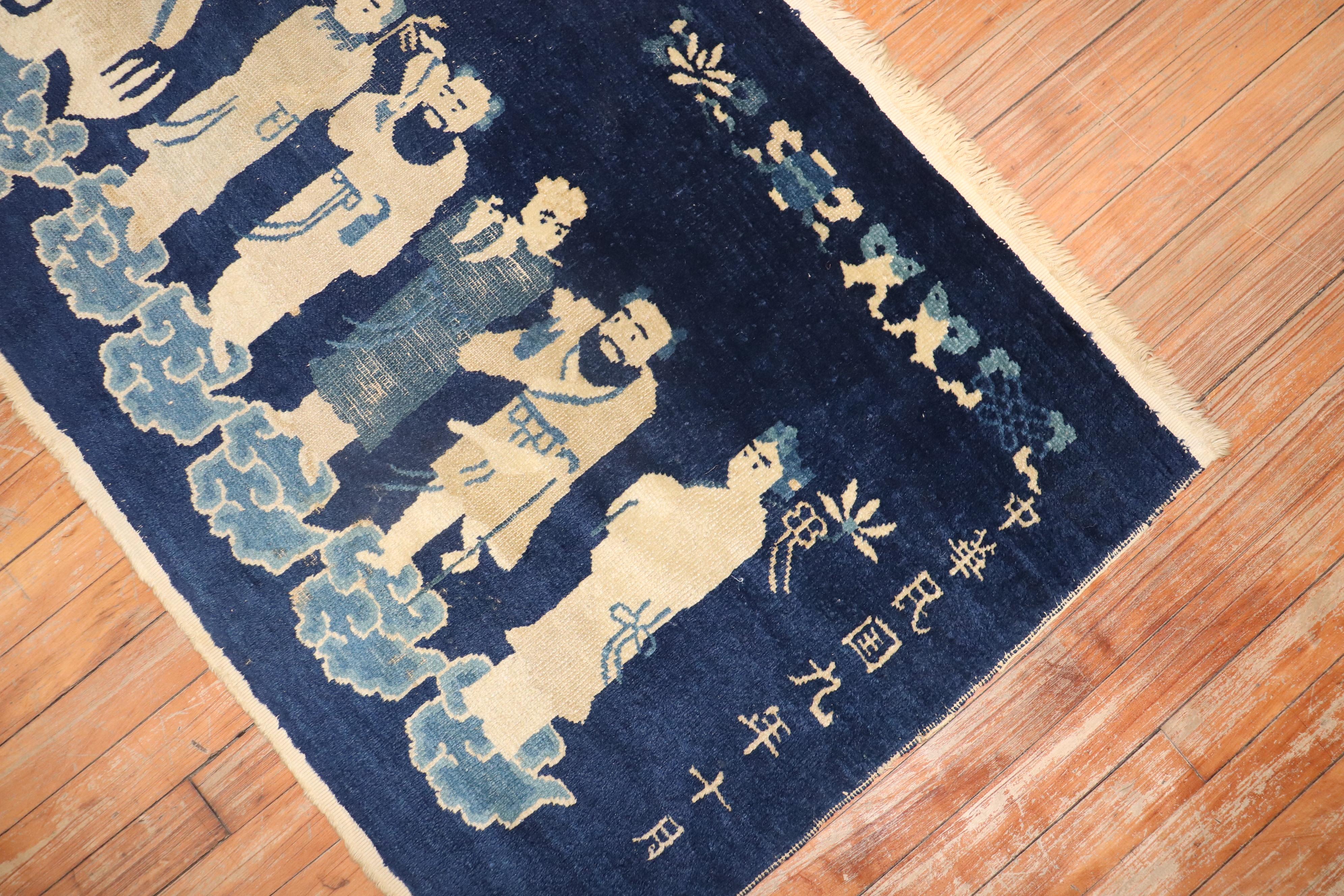 Hand-Woven Chinese Immortal Disciple Rug For Sale
