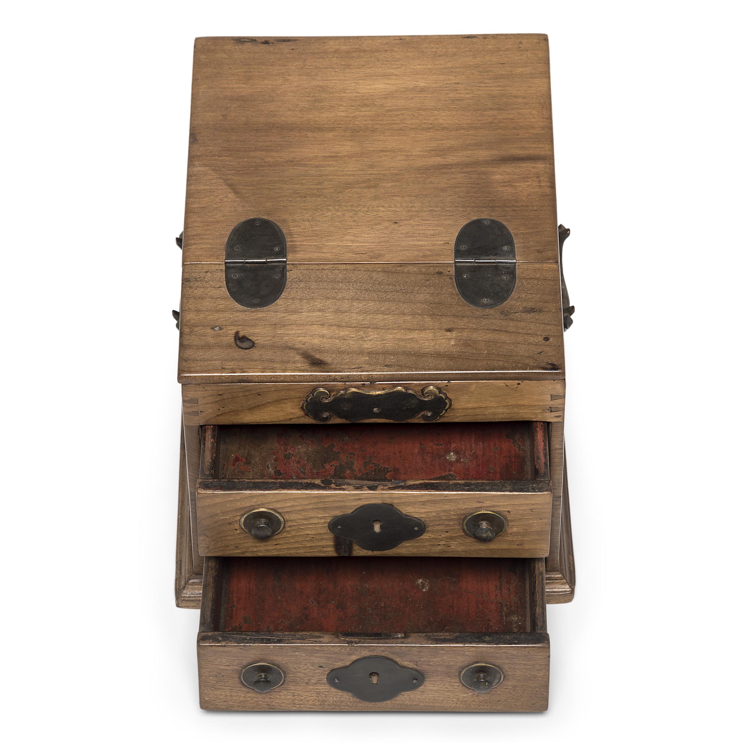 Brass Chinese Immortality Jewelry Box