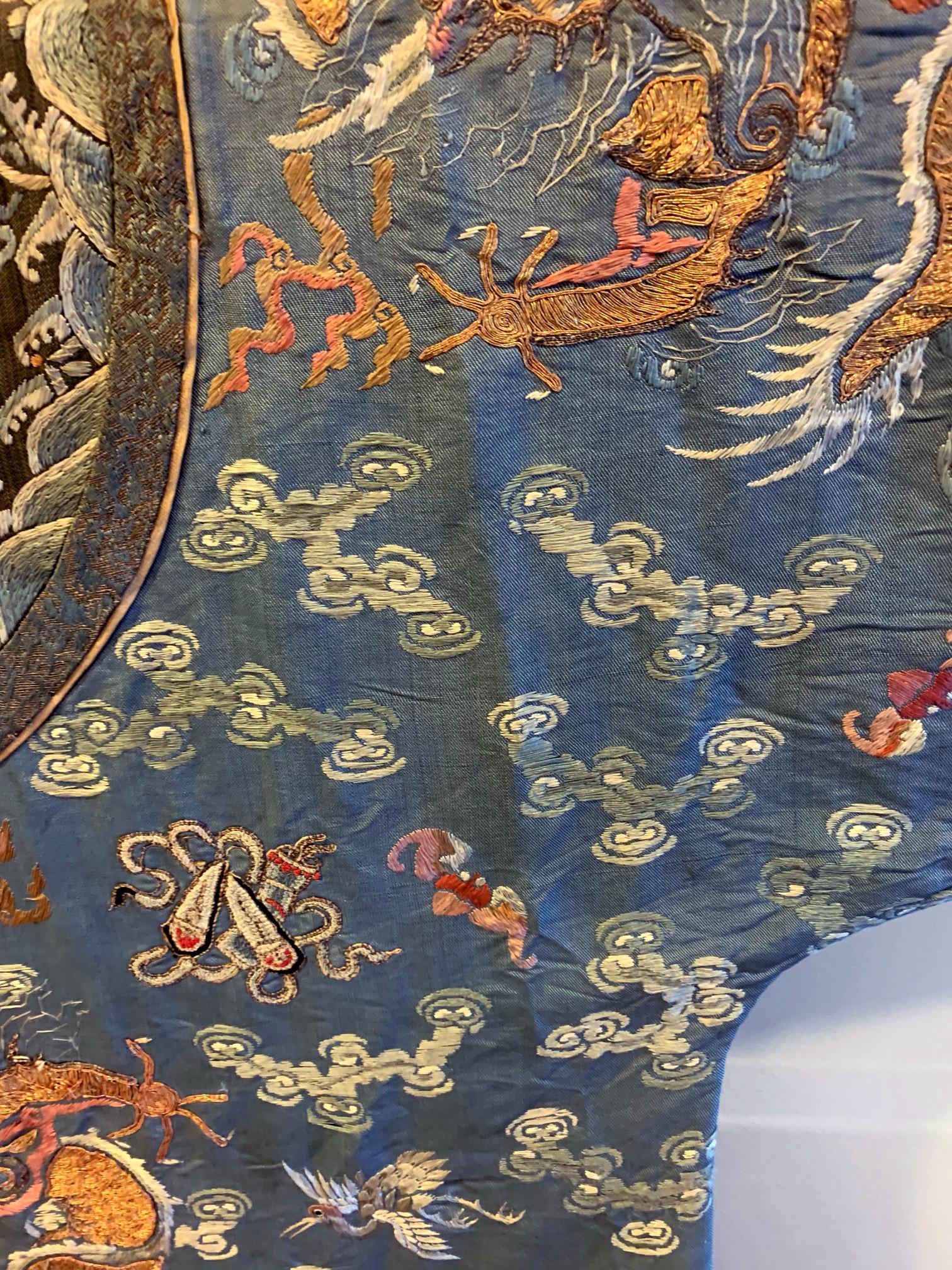 Chinese Woman Quasi-Official Imperial Dragon Robe Qing Dynasty 7