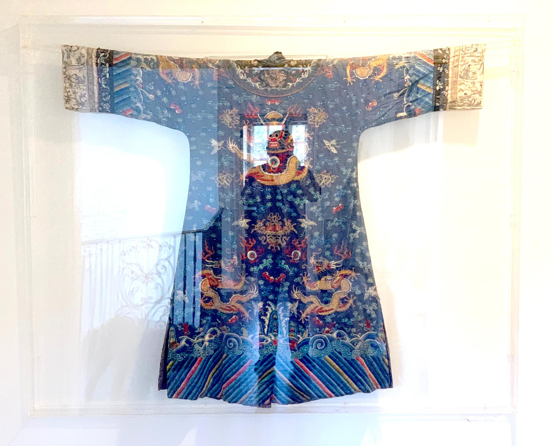 Chinese Woman Quasi-Official Imperial Dragon Robe Qing Dynasty 9