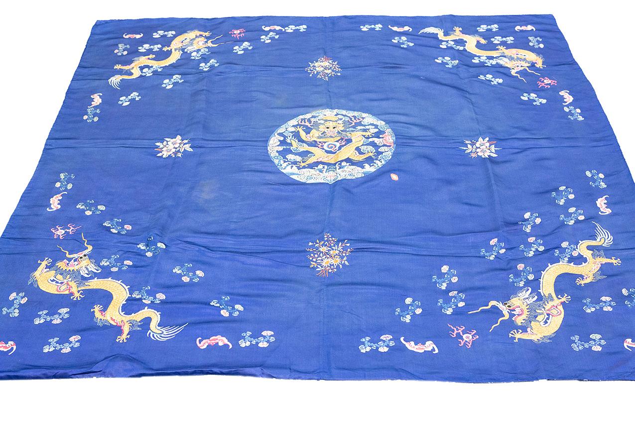 Autre Textile en soie chinoise The Claw Dragon à cinq griffes en vente