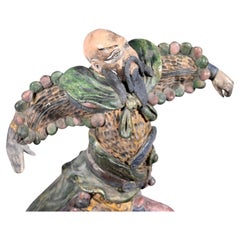 Chinese polychrome enameled ceramic roof ornament, early 20th century