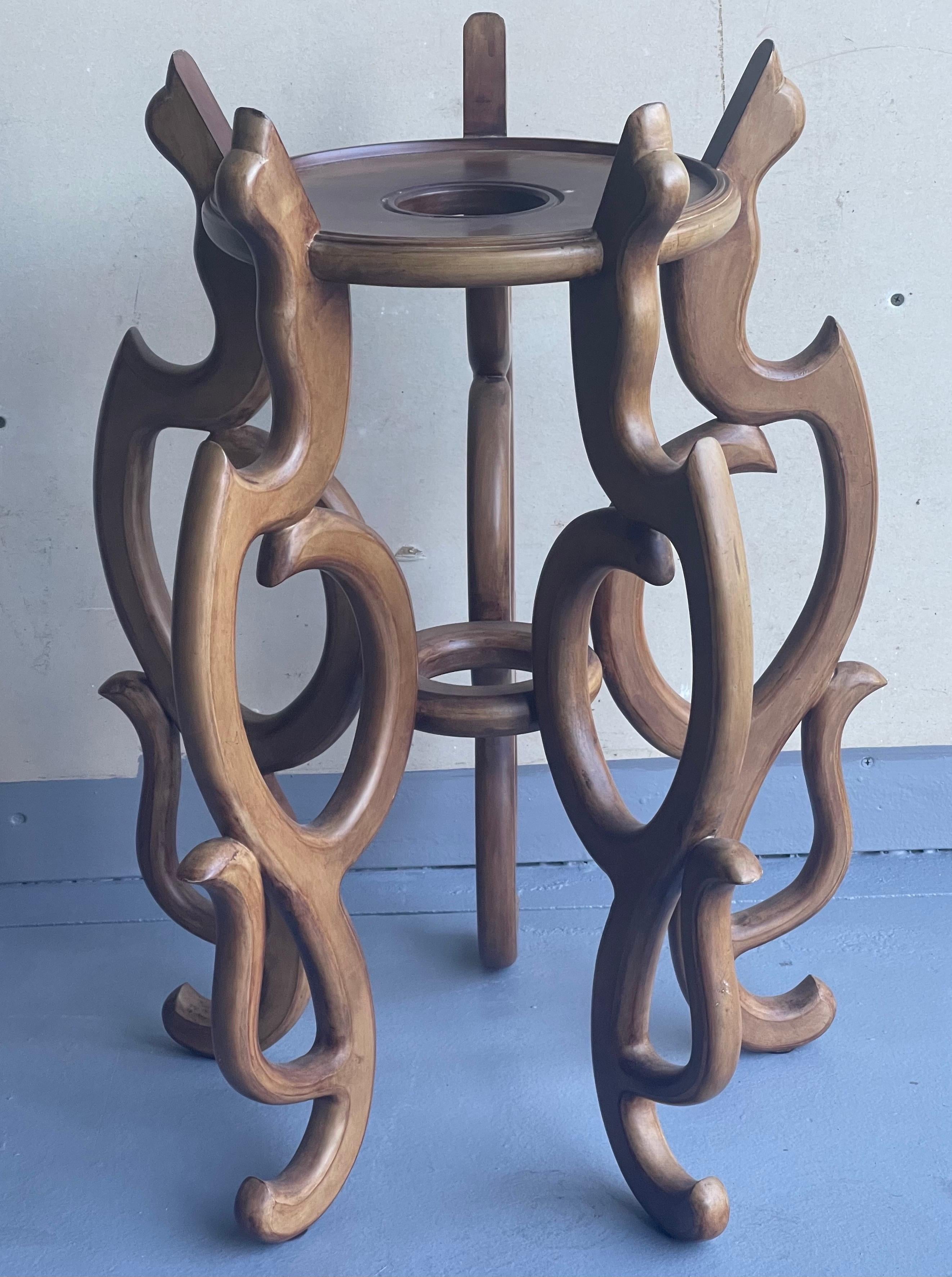 Chinese Import Style Wooden Plant Stand For Sale 4