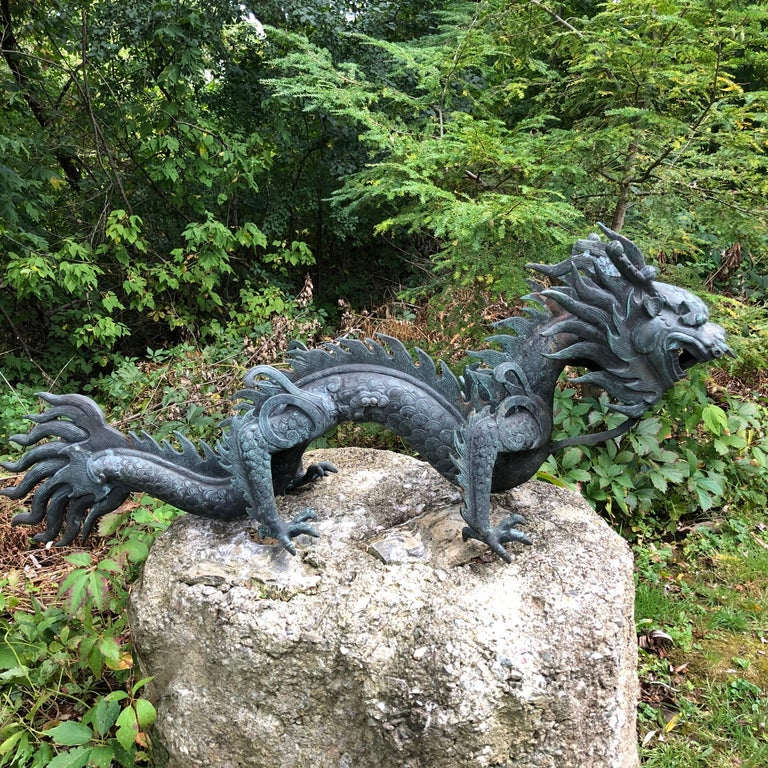 Chinese Fine Huge Antique Bronze Dragon, Qing Dynasty For Sale at 1stdibs