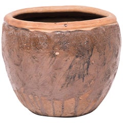 Chinese Incised Terracotta Grain Jar