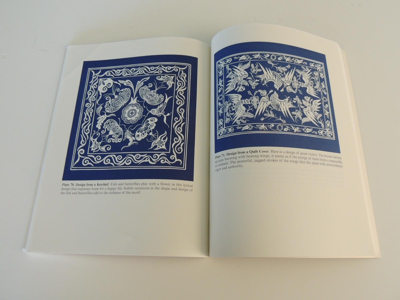 Machine-Made Chinese Indigo Batik Designs Softcover Book For Sale